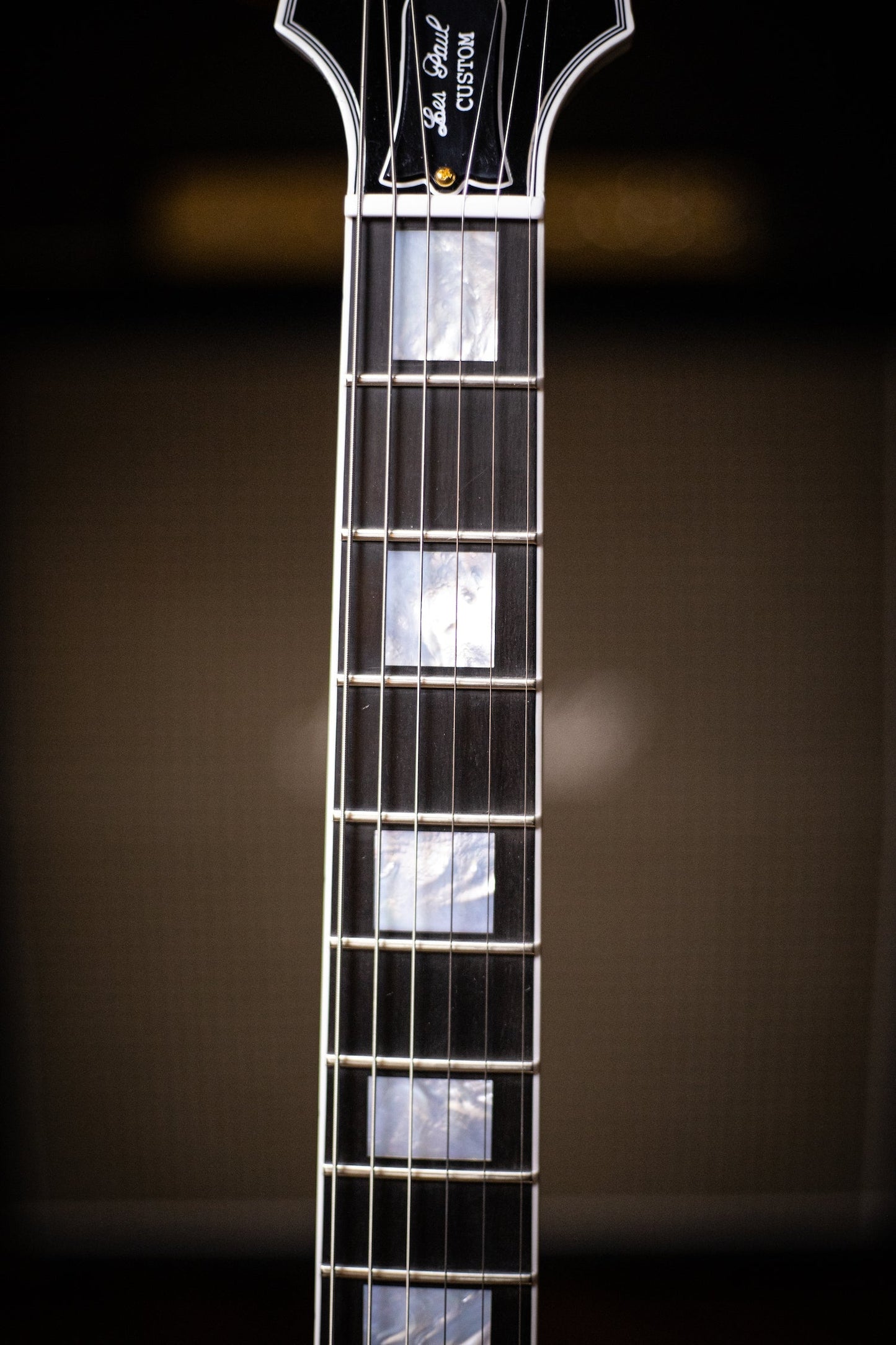 2021 Gibson Custom Shop Les Paul Custom Ebony Fingerboard Gloss Electric Guitar - Alpine White