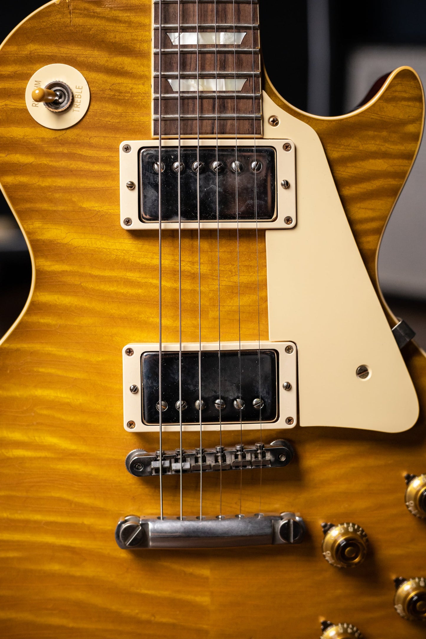 2015 Gibson Custom Shop True Historic Les Paul 1959 Reissue Figured Top Electric Guitar - Lemon Burst