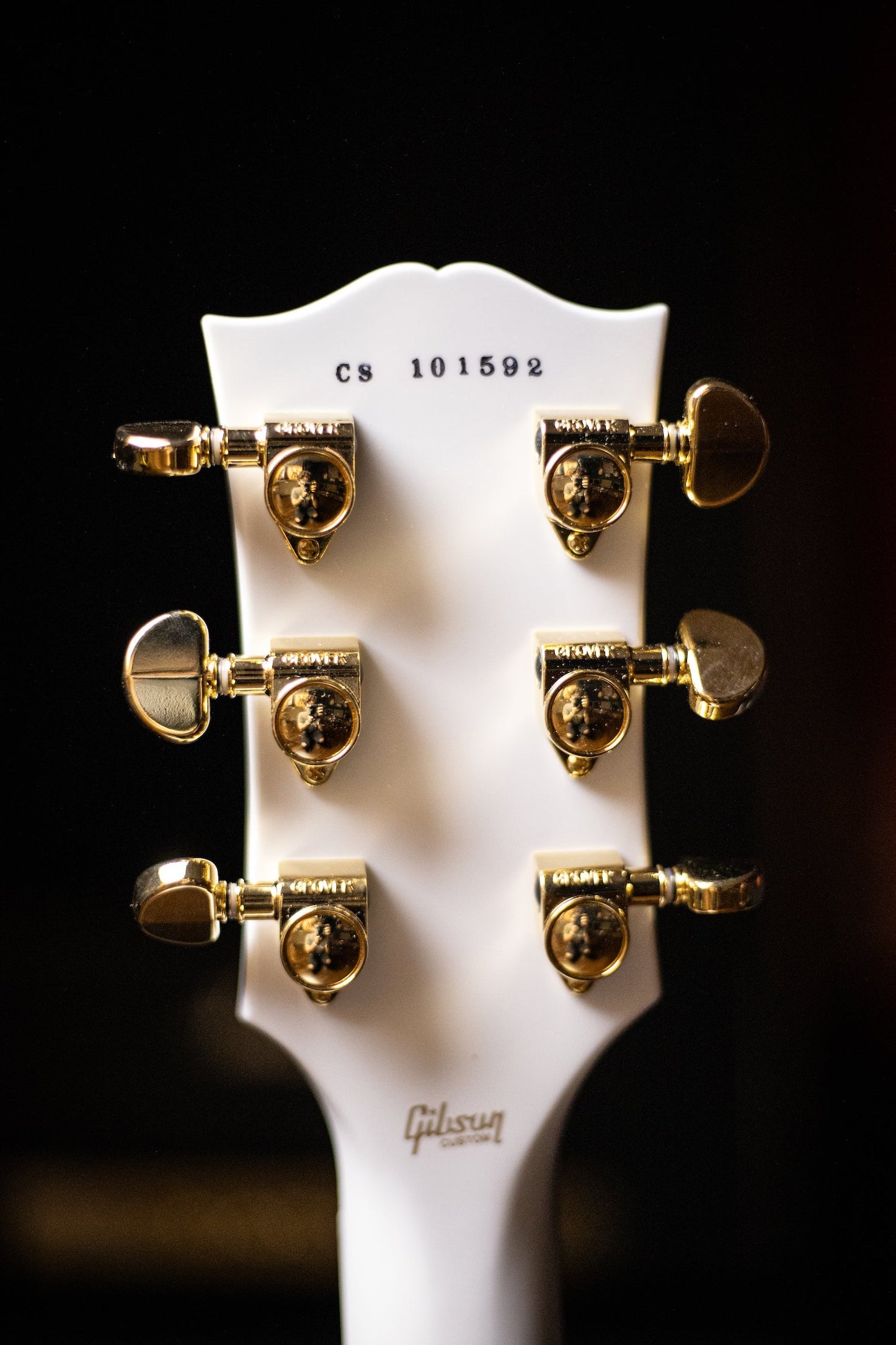 2021 Gibson Custom Shop Les Paul Custom Ebony Fingerboard Gloss Electric Guitar - Alpine White