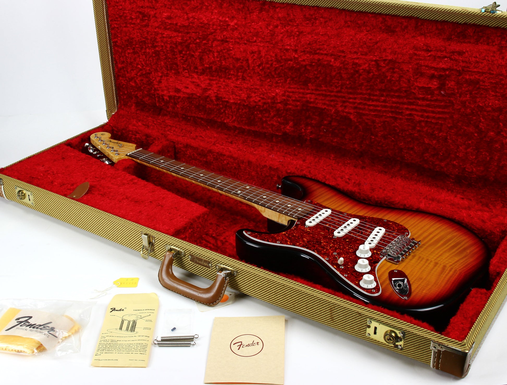 1992 Fender Custom Shop Masterbuilt Flametop Stratocaster | J.W. Black Sunburst Left-Handed strung Righty | One-of-a-Kind!