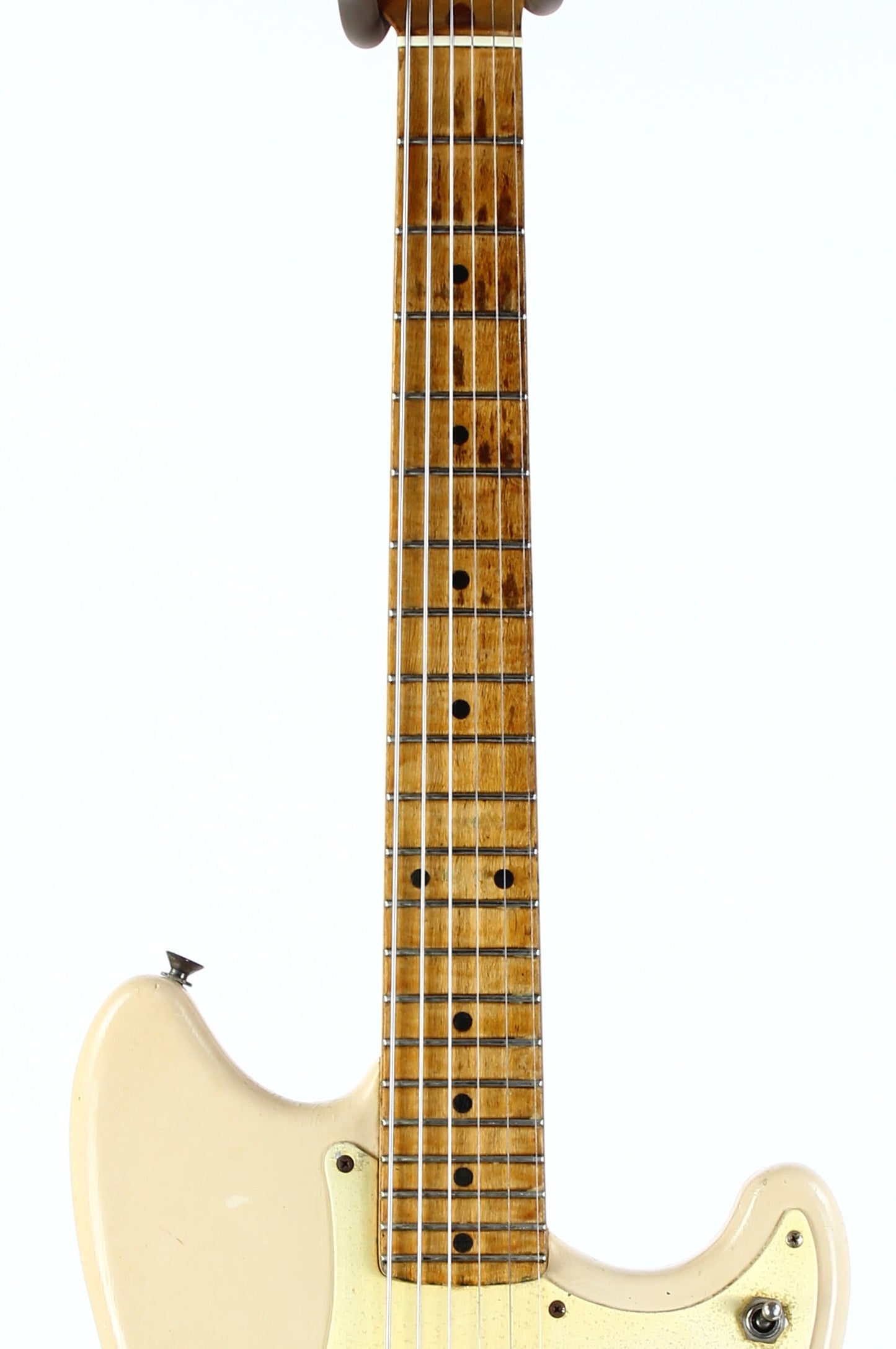 1957 Fender Duo Sonic Desert Sand Tan Wide Nut Maple Neck Anodized Guard w Original Case Pre-CBS
