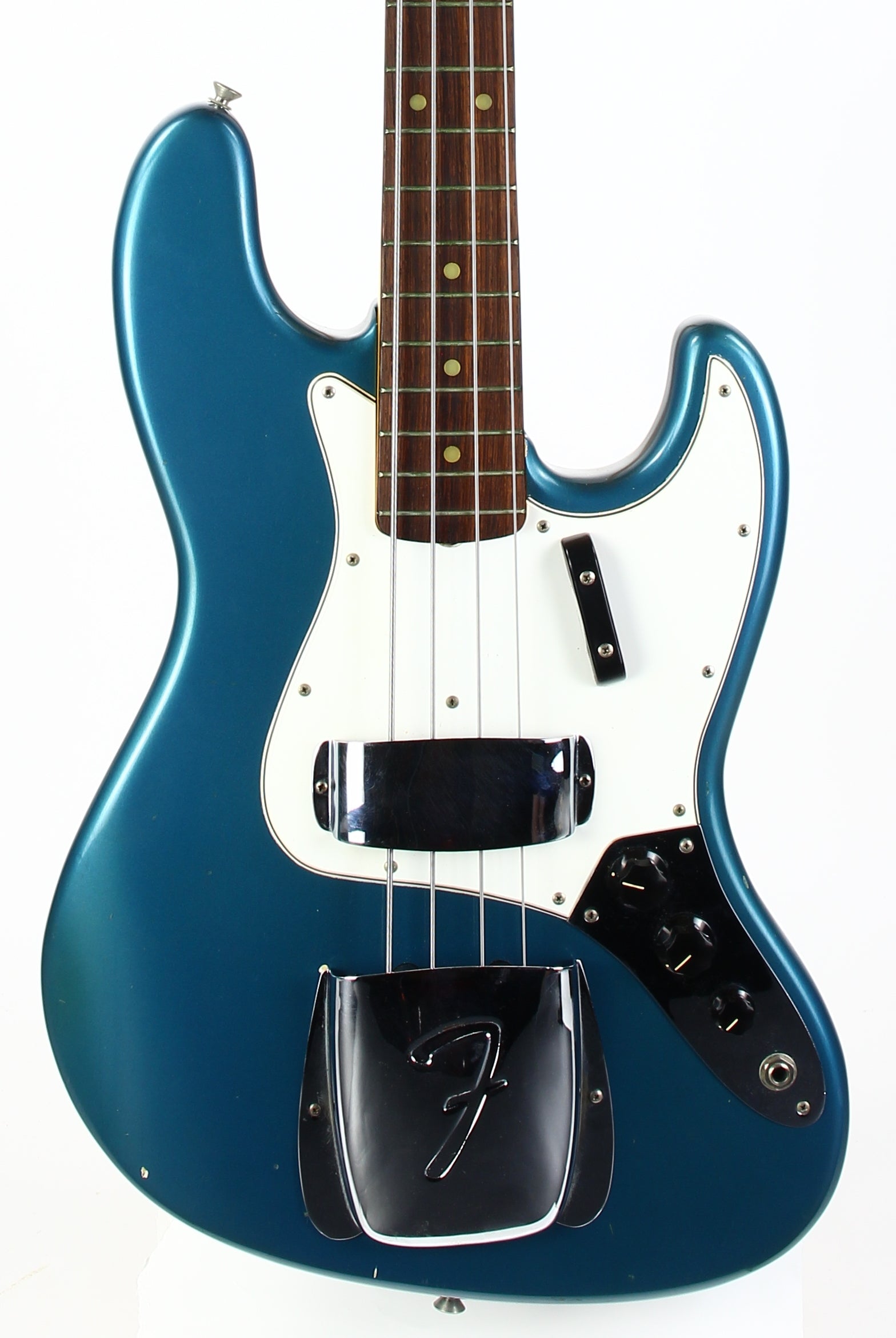 1965 Fender Jazz Bass Custom Color LAKE PLACID BLUE w Original Case L-Series, Padauk Board, BOOK PIECE!