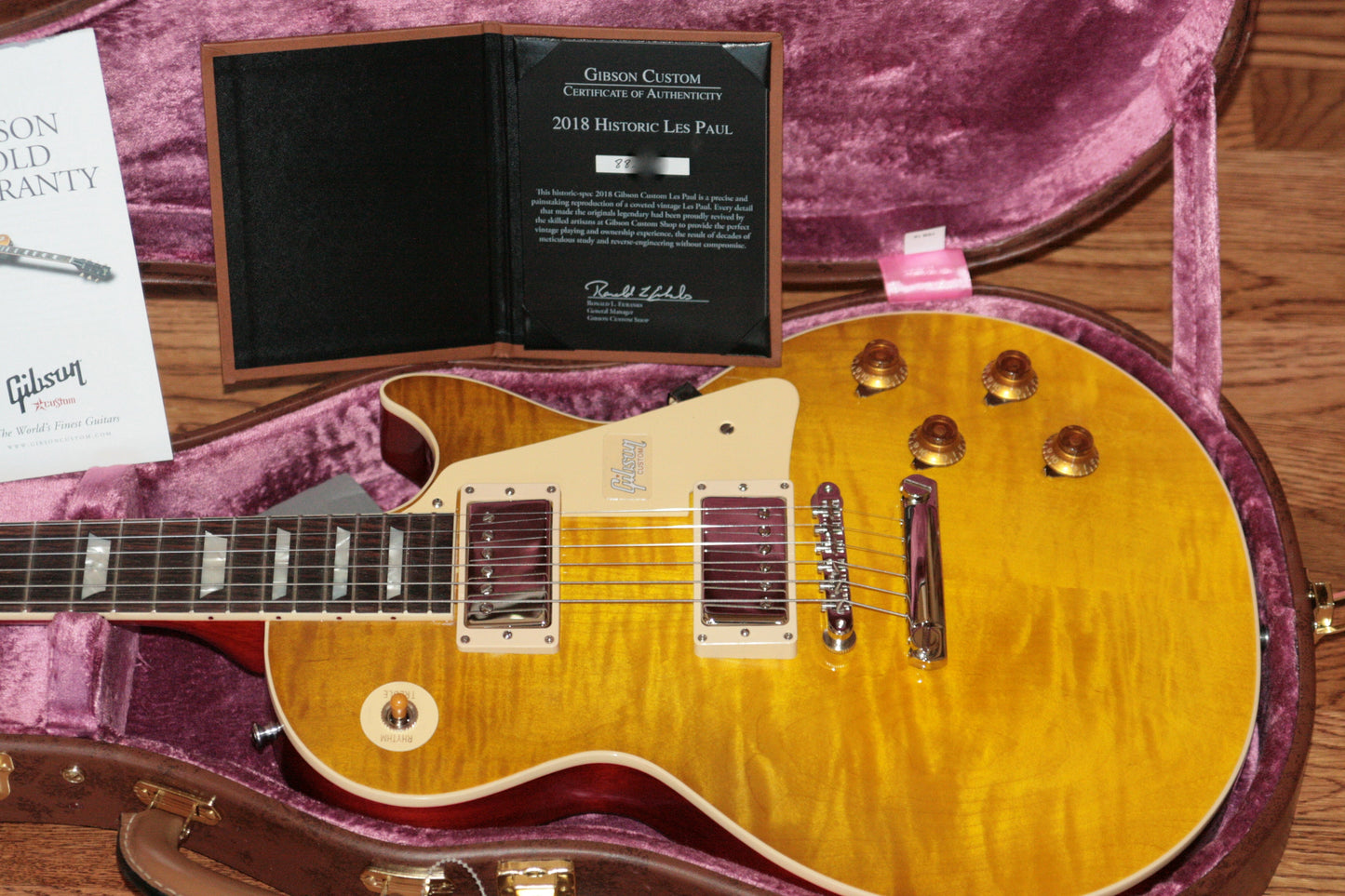 2018 Gibson 1958 Les Paul Historic Reissue! R8 58 LP Honey Lemon Fade Custom Shop TH Specs