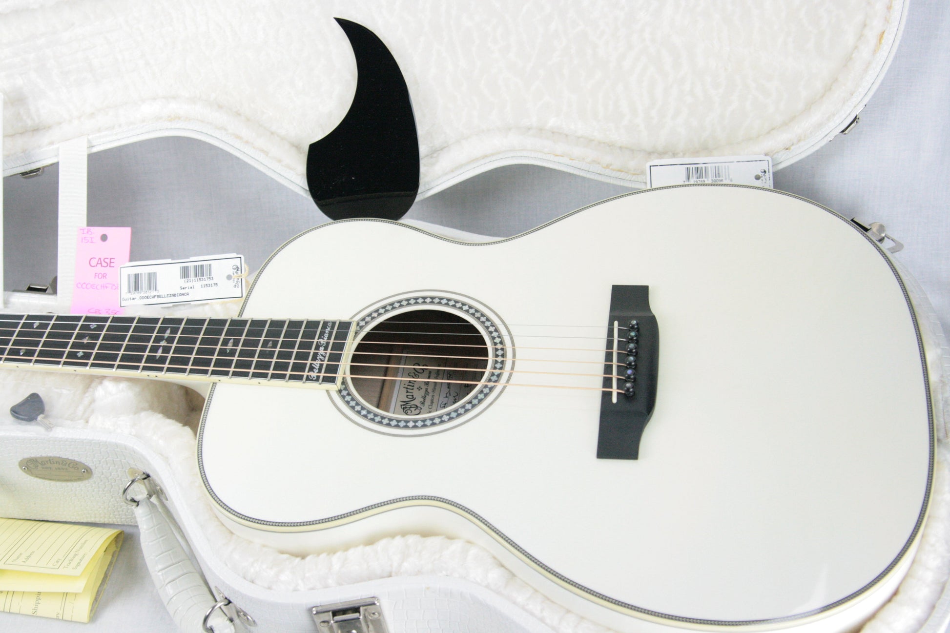 2006 Martin Bellezza Bianca SIGNED Eric Clapton 000-ECHF WHITE Acoustic Guitar! 28 42