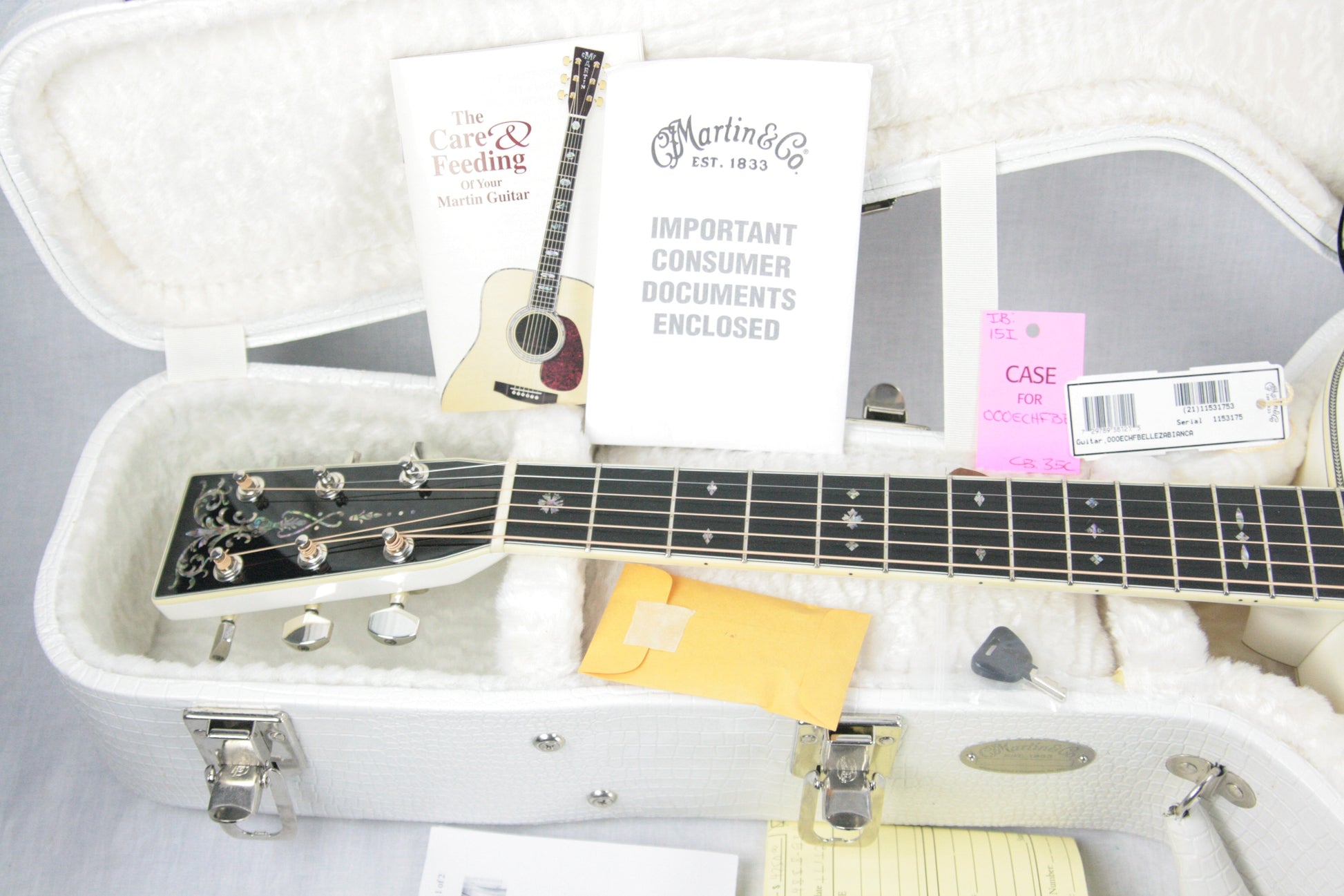 2006 Martin Bellezza Bianca SIGNED Eric Clapton 000-ECHF WHITE Acoustic Guitar! 28 42