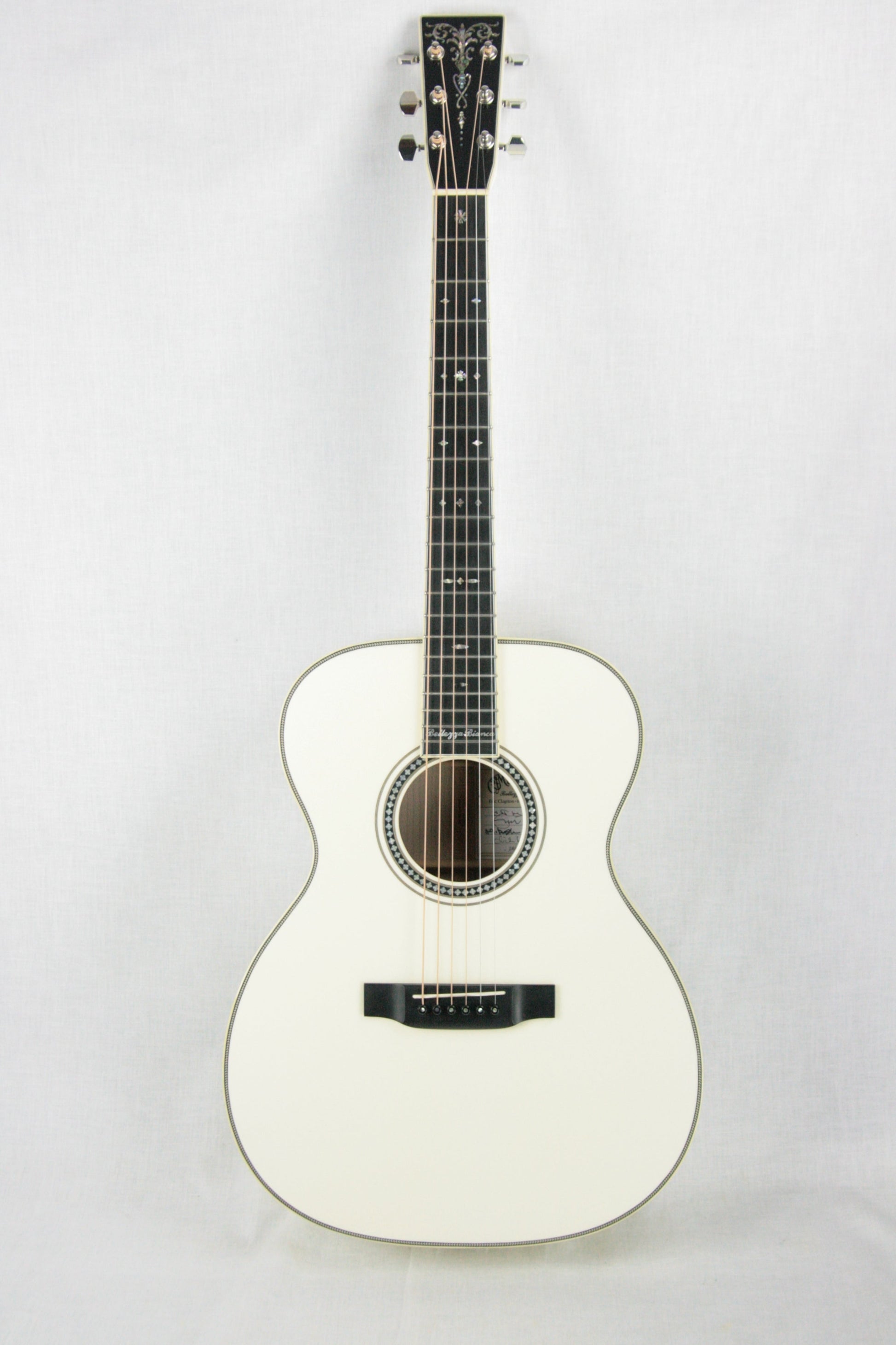 2006 Martin Bellezza Bianca SIGNED Eric Clapton 000-ECHF WHITE Acoustic Guitar! 28 42