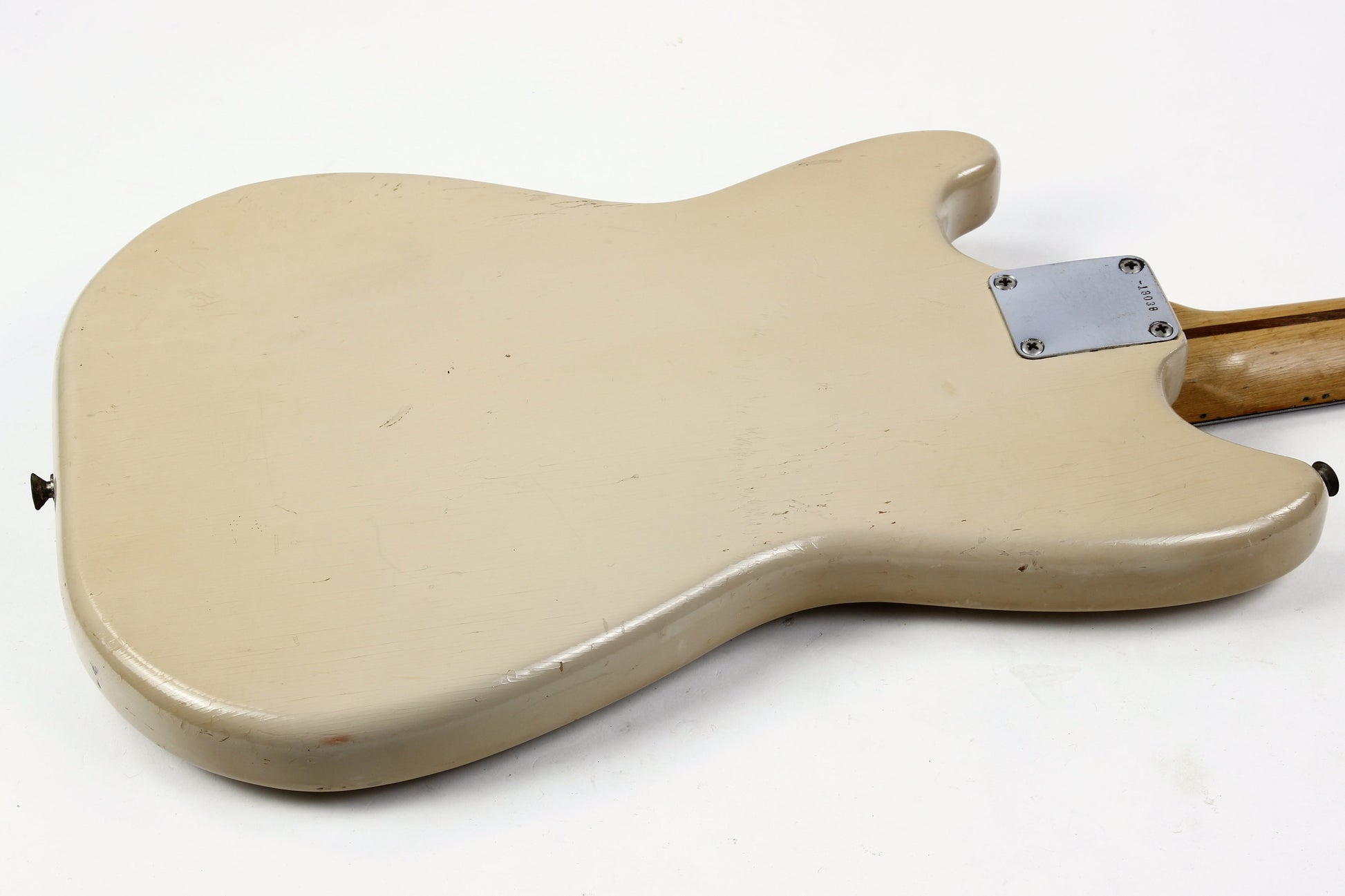 1957 Fender Duo Sonic Desert Sand Tan Wide Nut Maple Neck Anodized Guard w Original Case Pre-CBS