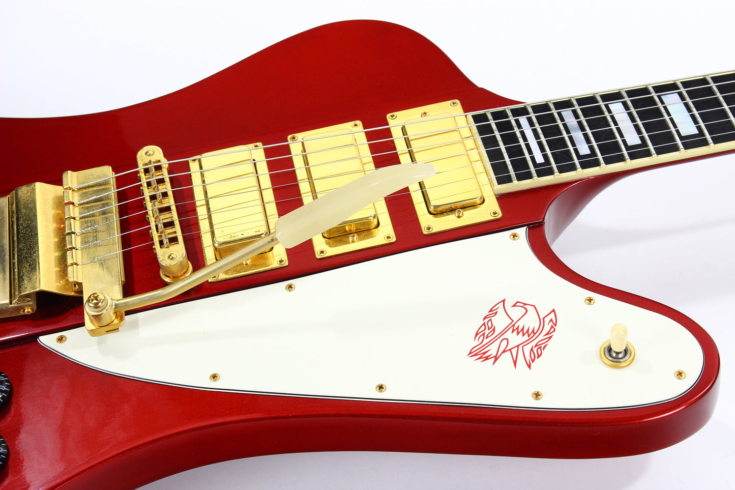 2005 Gibson Firebird VII Metallic Red -- EBONY Board, Maestro, Gold Hardware, OHSC! v i iii