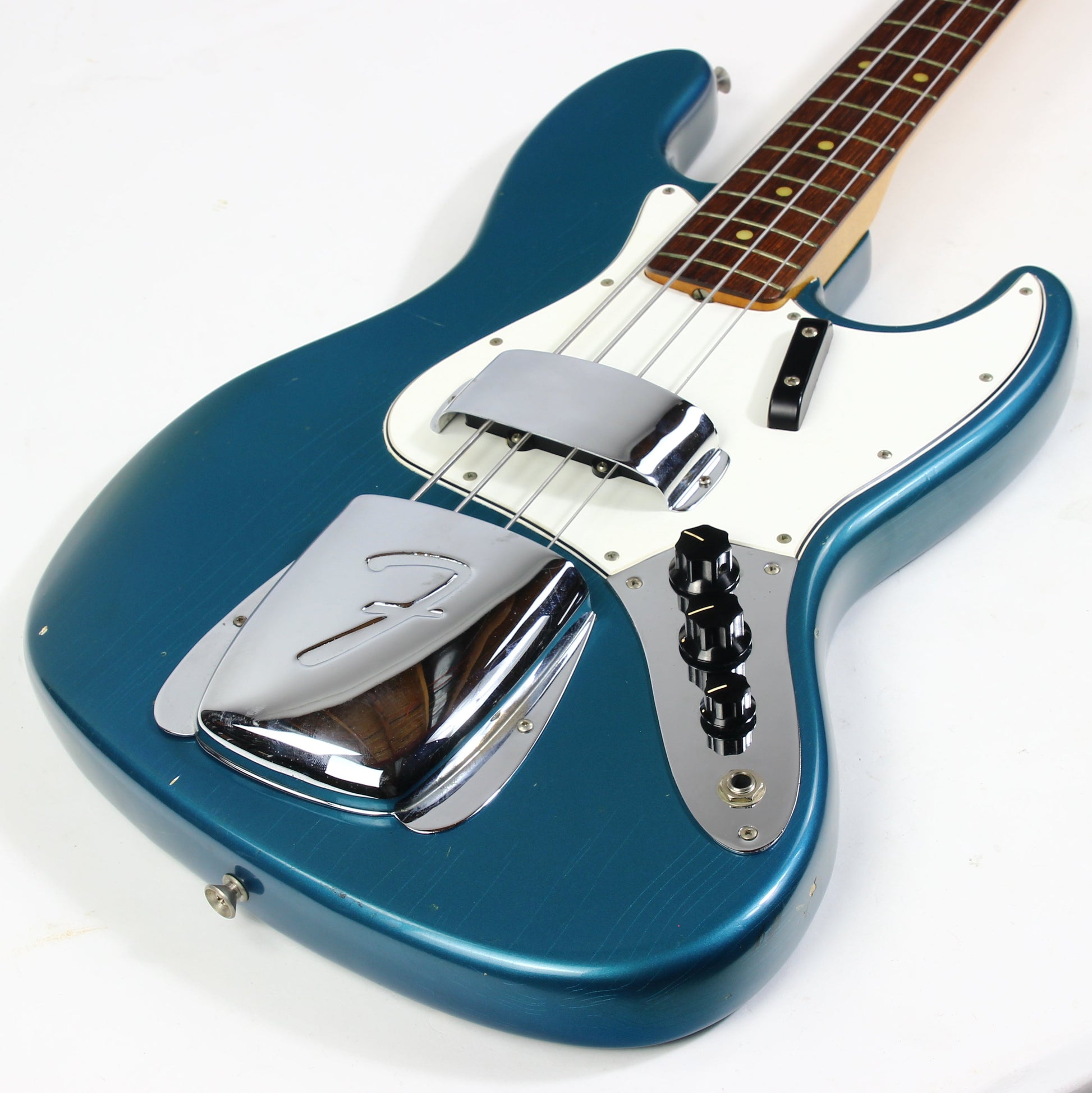 1965 Fender Jazz Bass Custom Color LAKE PLACID BLUE w Original Case L-Series, Padauk Board, BOOK PIECE!