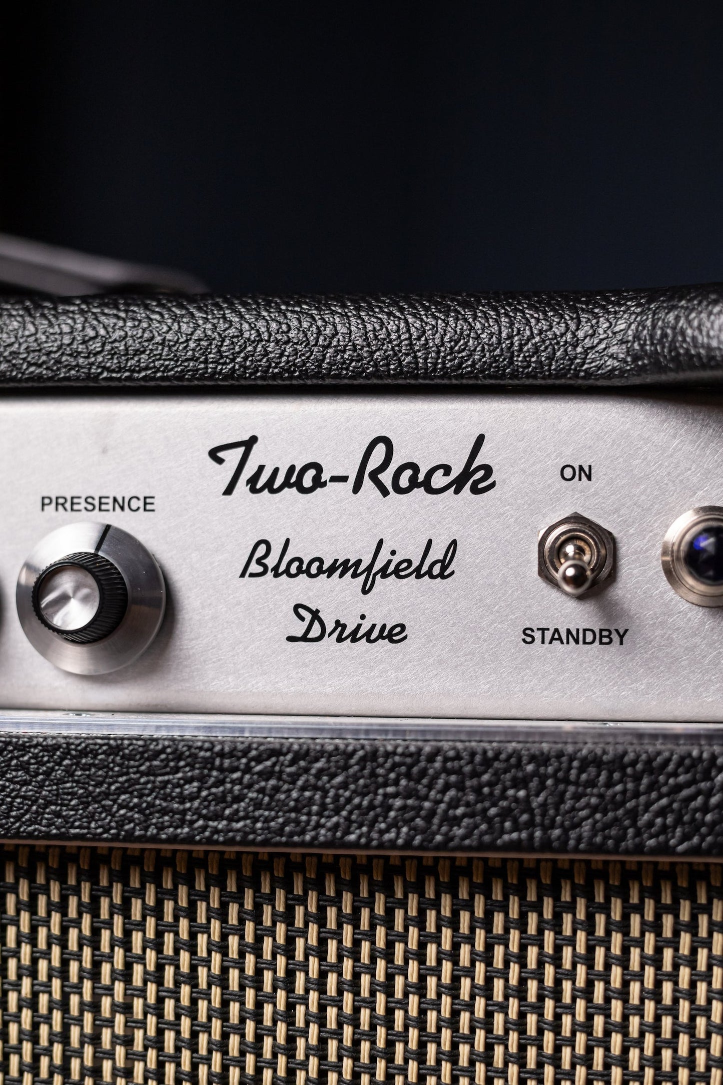 PRE-ORDER | Two-Rock Bloomfield Drive 100/50w Tube Head and Cabinet - Black Bronco Tolex, Salt & Pepper Grill Cloth, Silver Skirt Knobs, White Piping
