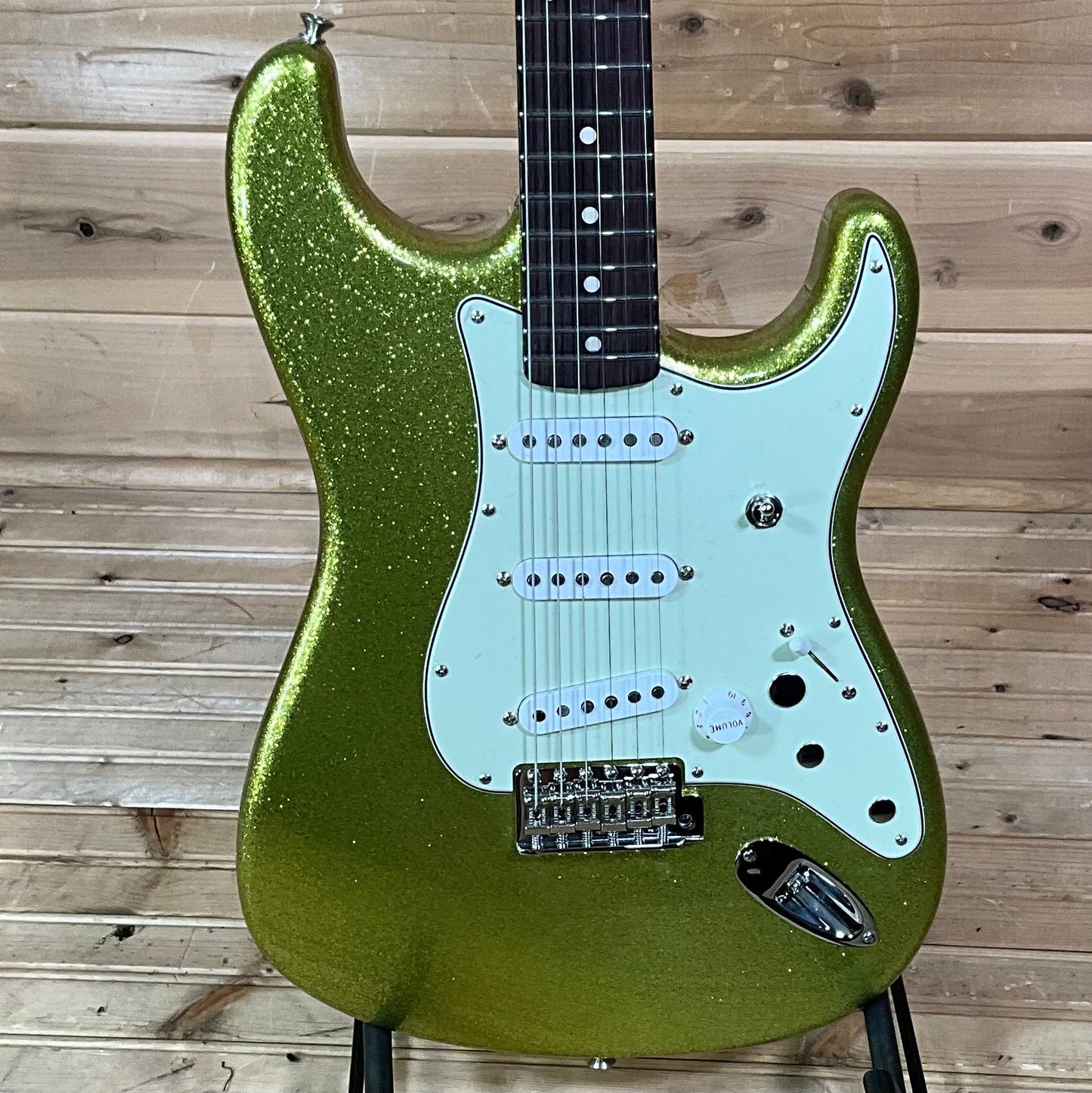 Fender Custom Shop Dick Dale Stratocaster Electric Guitar - Chartreuse Sparkle
