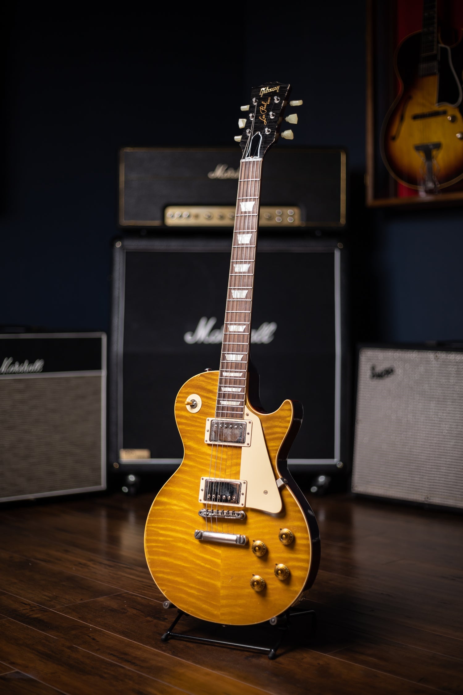 2015 Gibson Custom Shop True Historic Les Paul 1959 Reissue Figured Top Electric Guitar - Lemon Burst