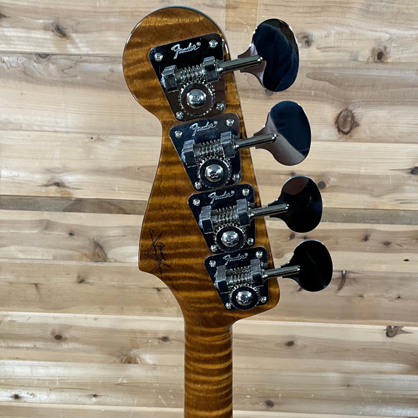 Fender Custom Shop Artisan Koa Top Electric Jazz Bass Guitar USED - Aged Natural