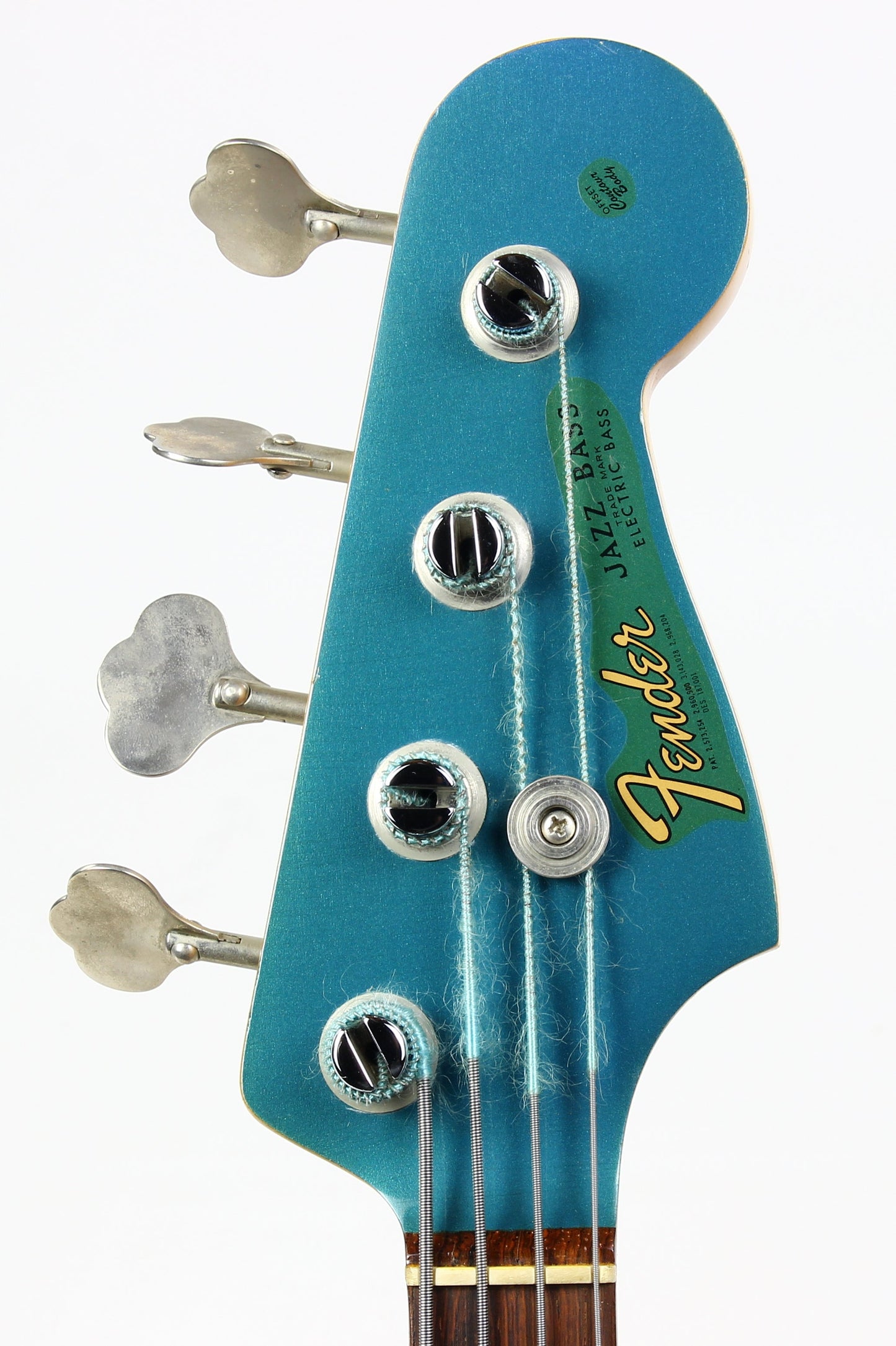 1965 Fender Jazz Bass Custom Color LAKE PLACID BLUE w Original Case L-Series, Padauk Board, BOOK PIECE!