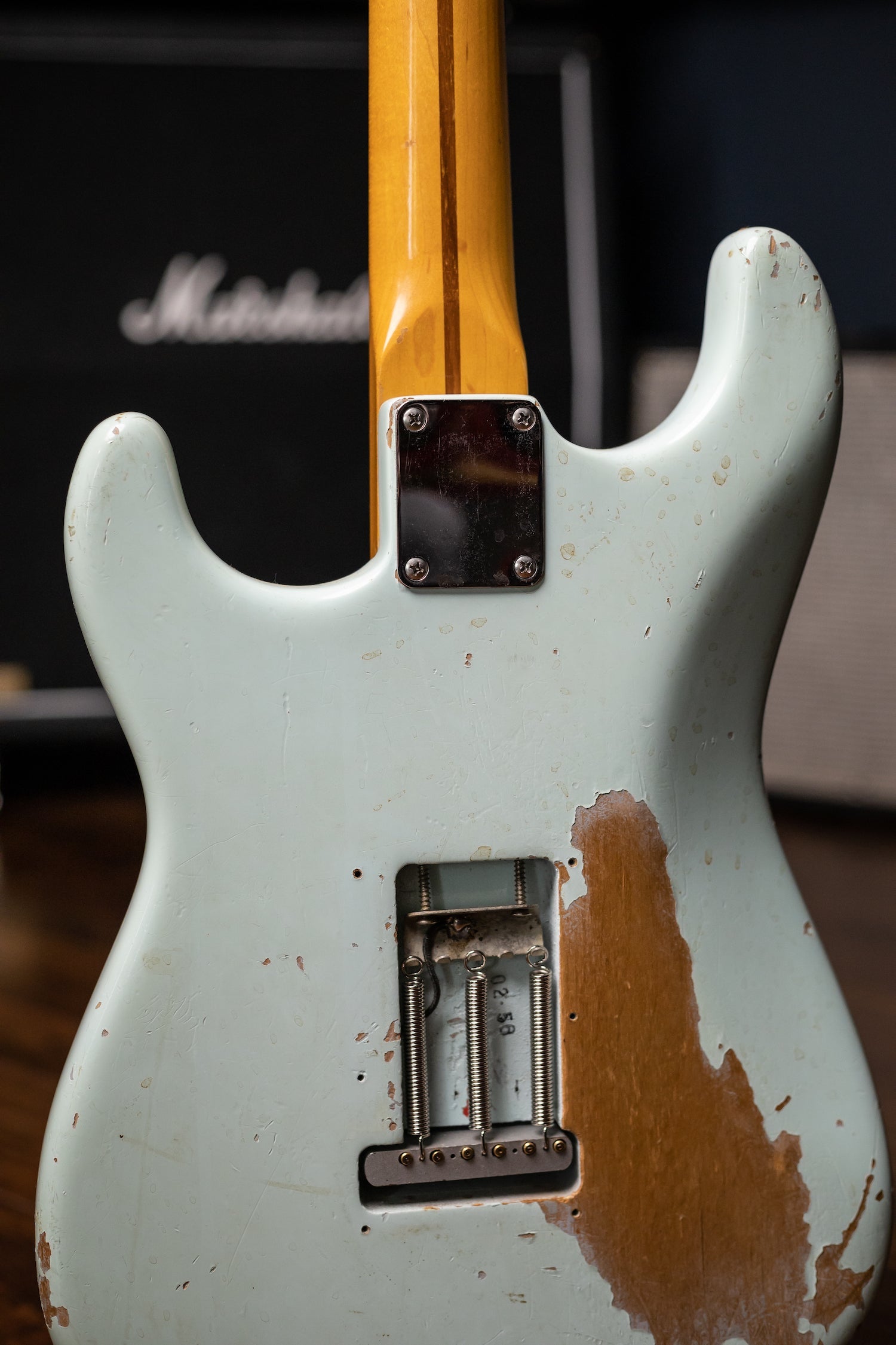Fender '57 Stratocaster Yngwie Malmsteen Owned Stage/Studio Electric Guitar in Sonic Blue + Yngwie Malmsteen Parabellum Painting by David Banegas