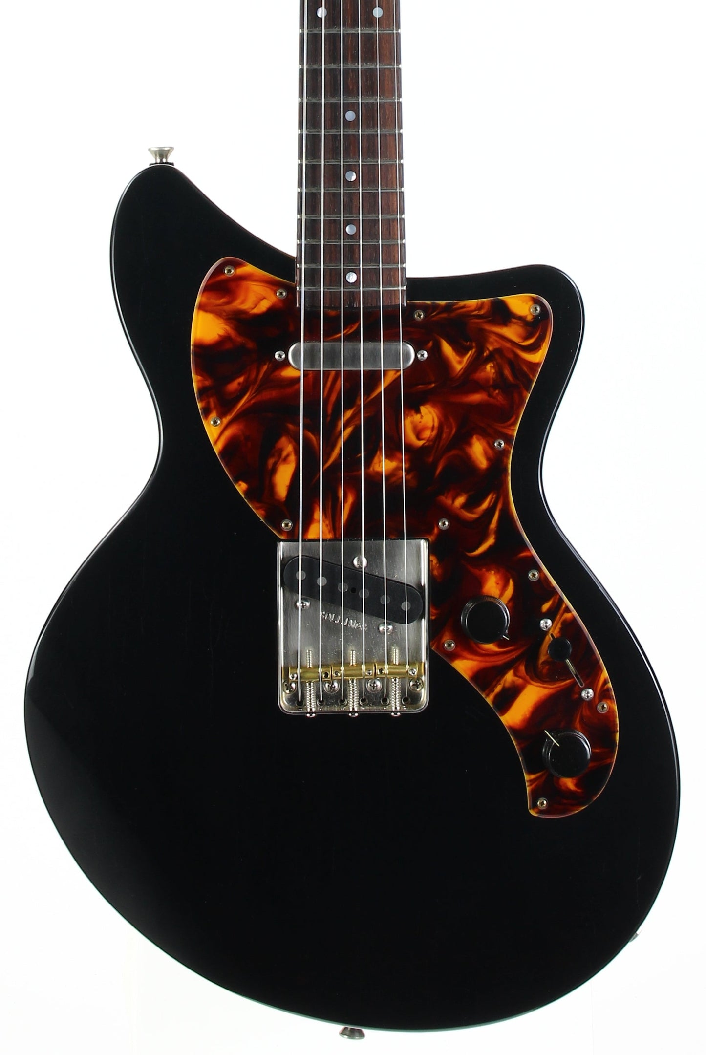 2025 Collings 71 Tele Black Aged Tortoise Guard NAMM GUITAR Electric Guitar | RON ELLIS PICKUPS, Hand-Poured Tortoise Guard