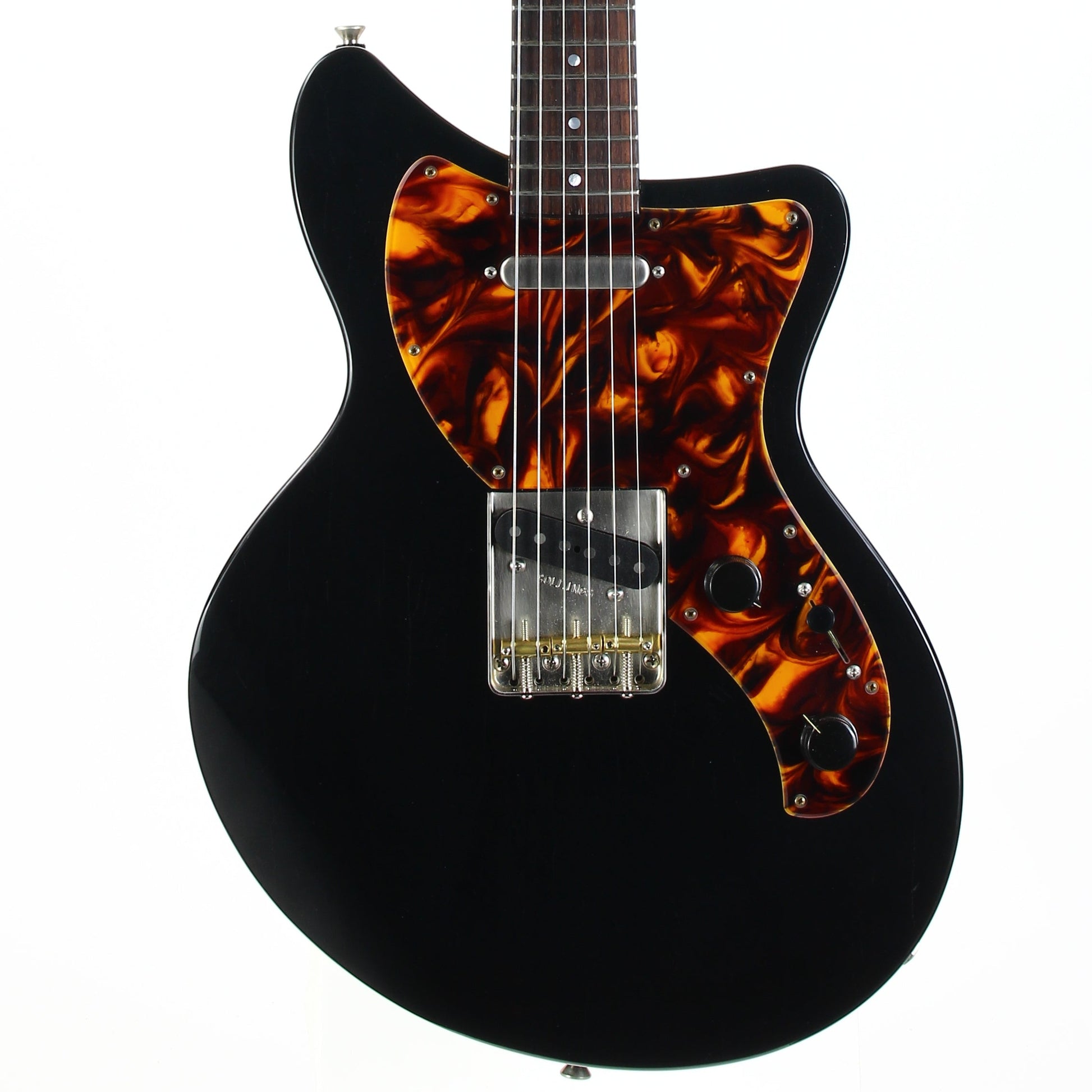 2025 Collings 71 Tele Black Aged Tortoise Guard NAMM GUITAR Electric Guitar | RON ELLIS PICKUPS, Hand-Poured Tortoise Guard