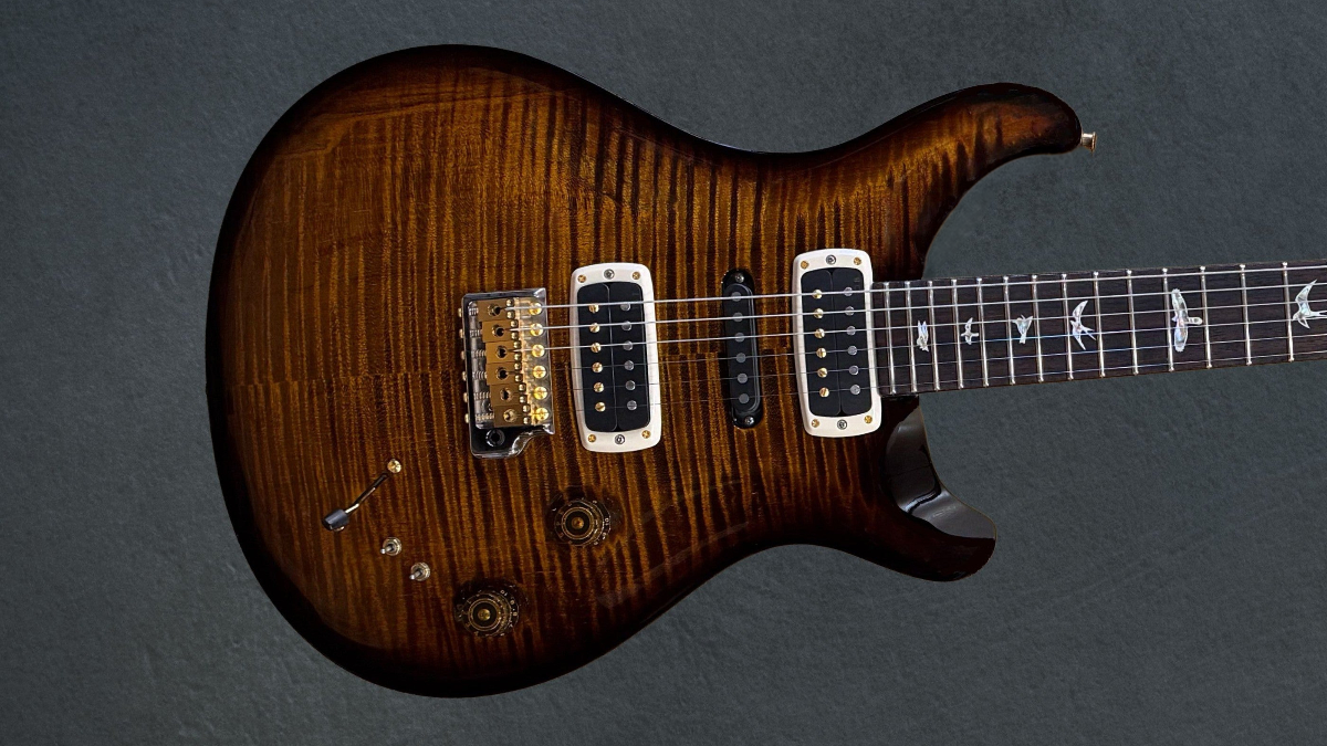 Modern Eagle V 10 Top - Black Gold Wraparound Burst