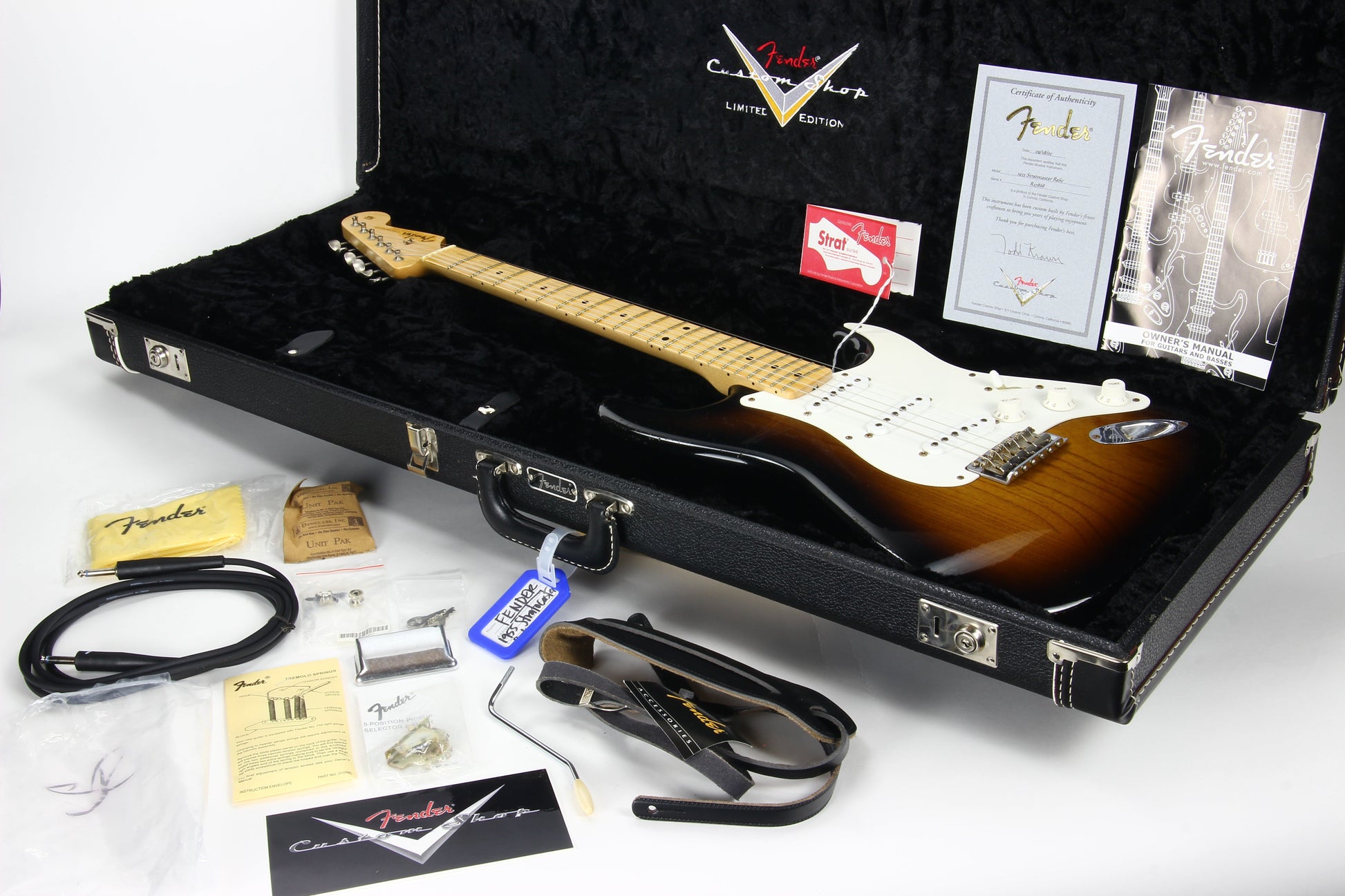 1955 Fender Custom Shop MASTERBUILT '55 Stratocaster Todd Krause - Sunburst, Maple Neck Strat!