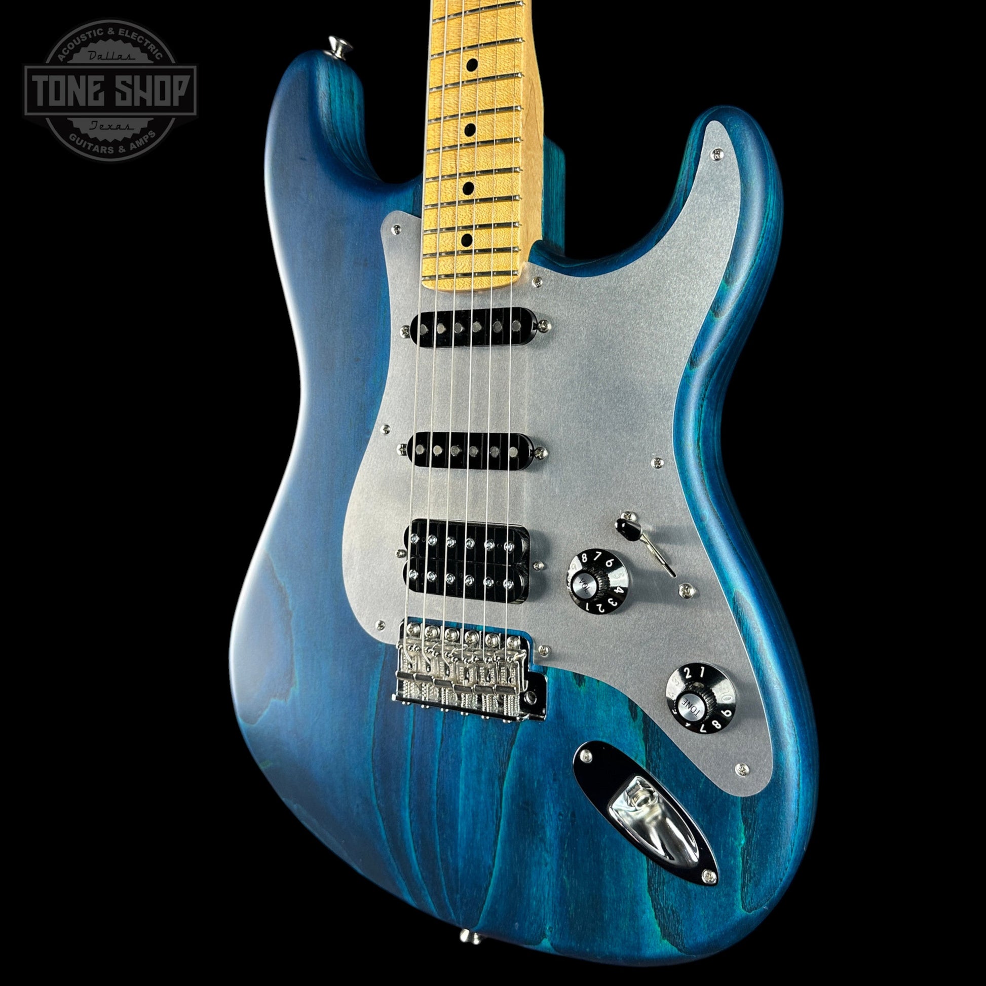 Used Fender Custom Shop Masterbuilt NOS '60s HSS Stratocaster Satin Blue MP w/case TSU24841