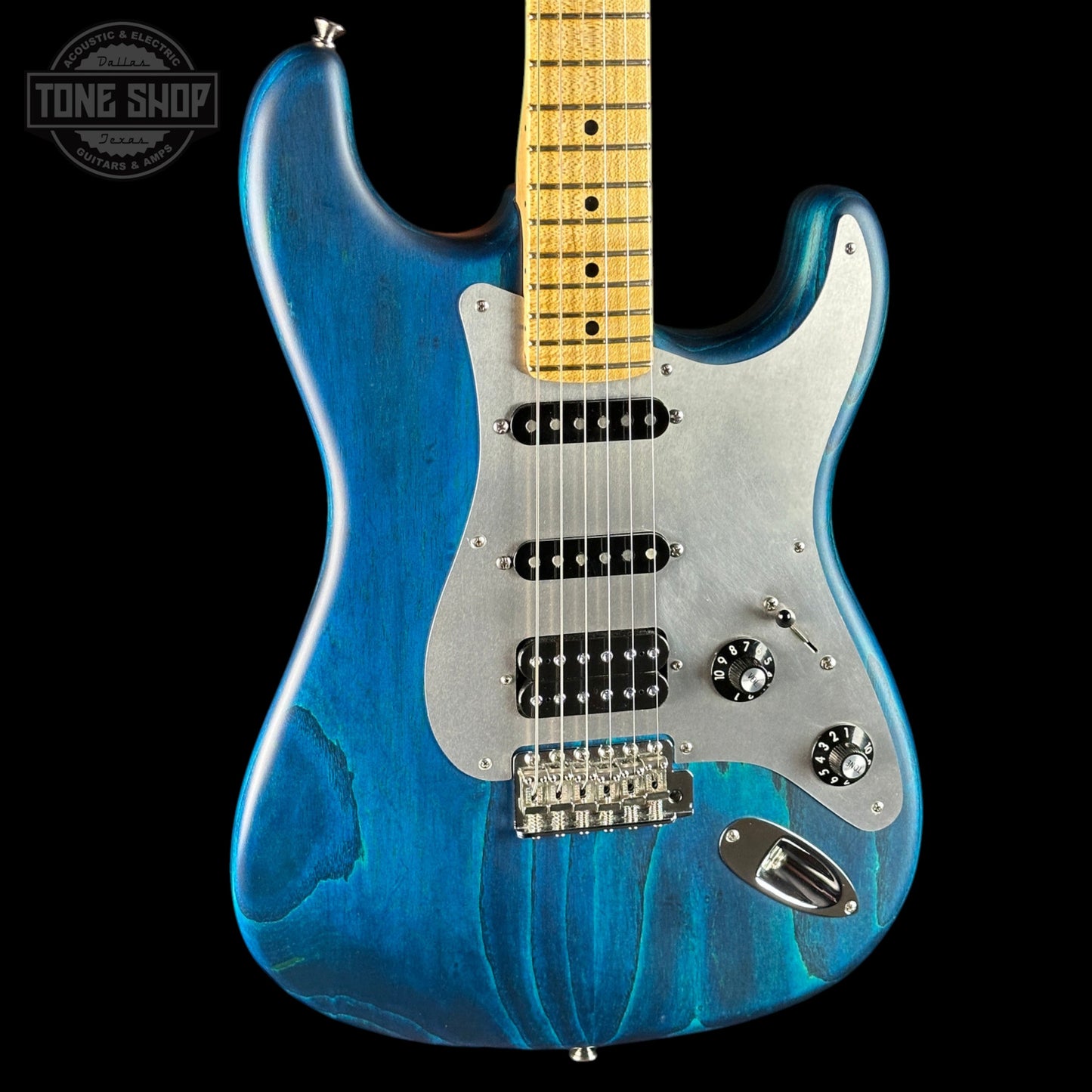 Used Fender Custom Shop Masterbuilt NOS '60s HSS Stratocaster Satin Blue MP w/case TSU24841