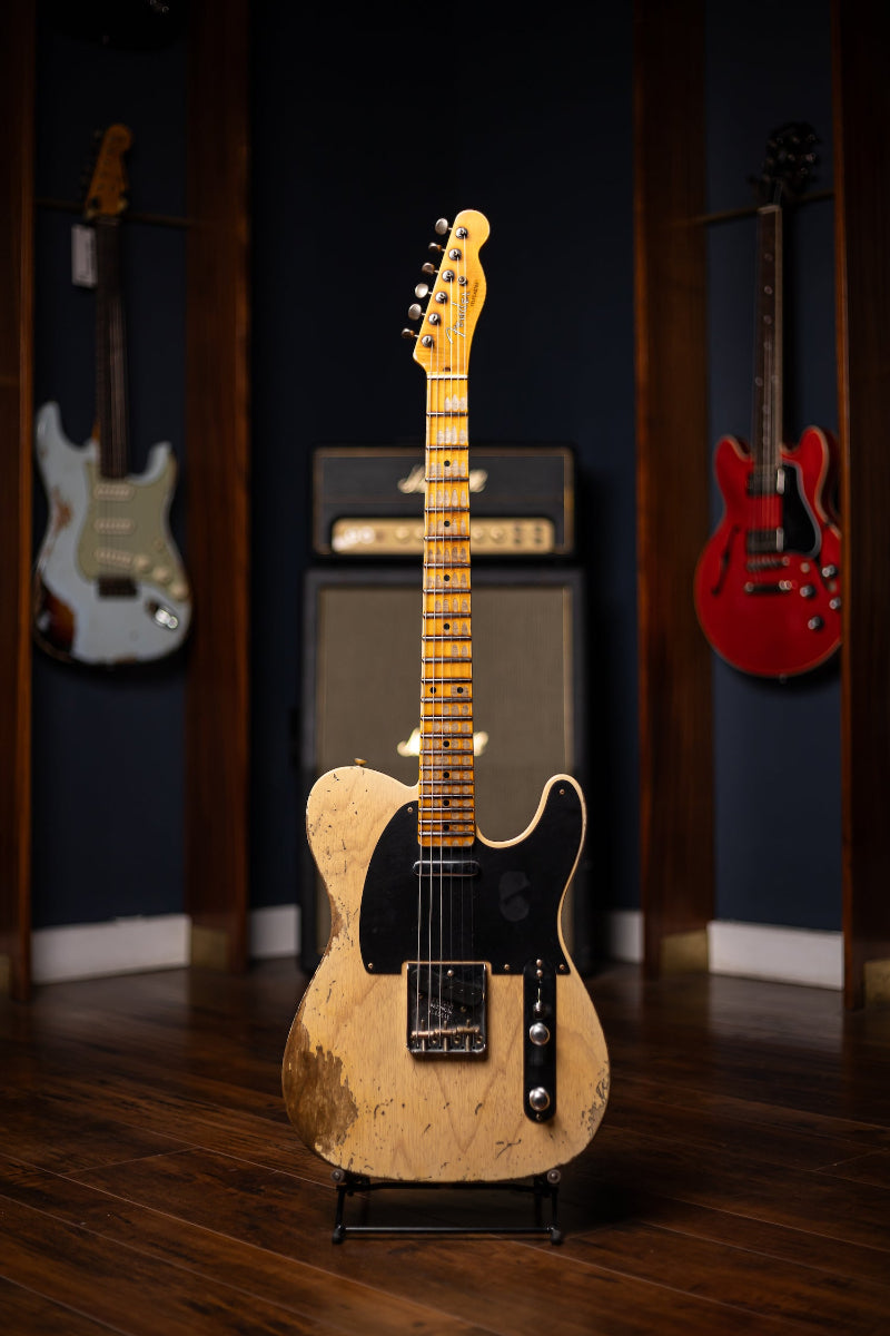 Fender Custom Shop '54 Blackguard Telecaster Super Heavy Relic Electric Guitar - Aged Nocaster Blonde
