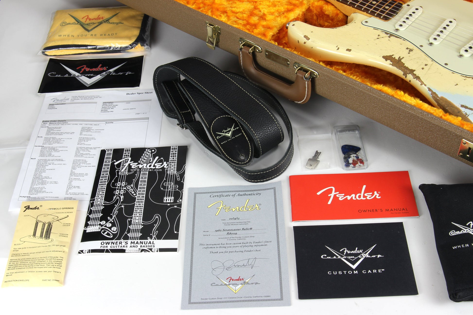 Fender Custom Shop Masterbuilt 1960 Stratocaster HEAVY RELIC '60 Strat Josefina Pups! Jason Smith! White/Sonic Blue