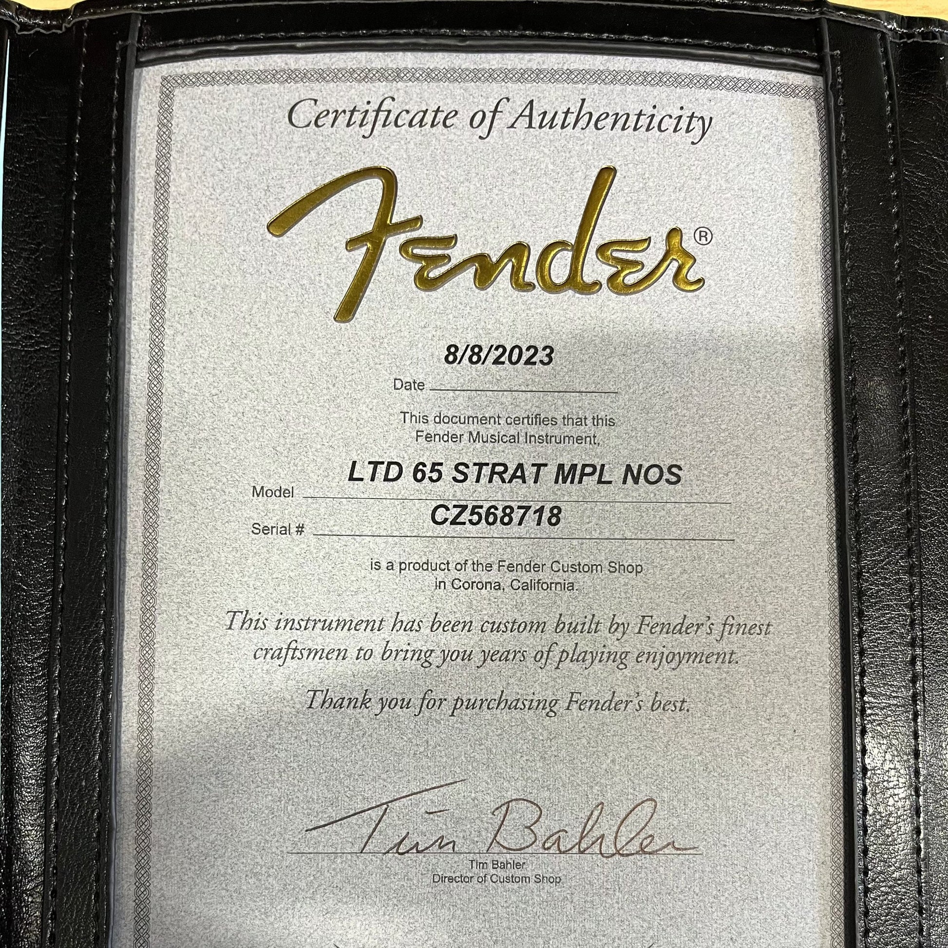 Fender Custom Shop Limited 1965 Stratocaster NOS - Burgundy Mist Metallic