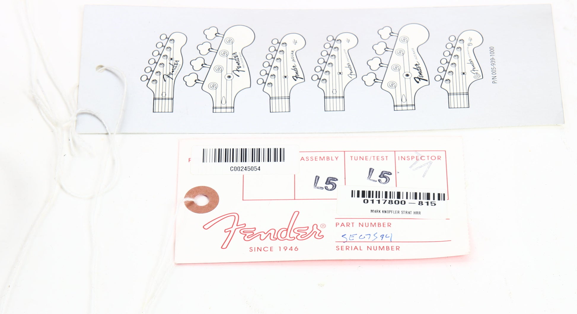 2009 Fender Mark Knopfler Artist Series Signature Stratocaster American Vintage USA - Ash Body, Hot Rod Red, '62 Strat