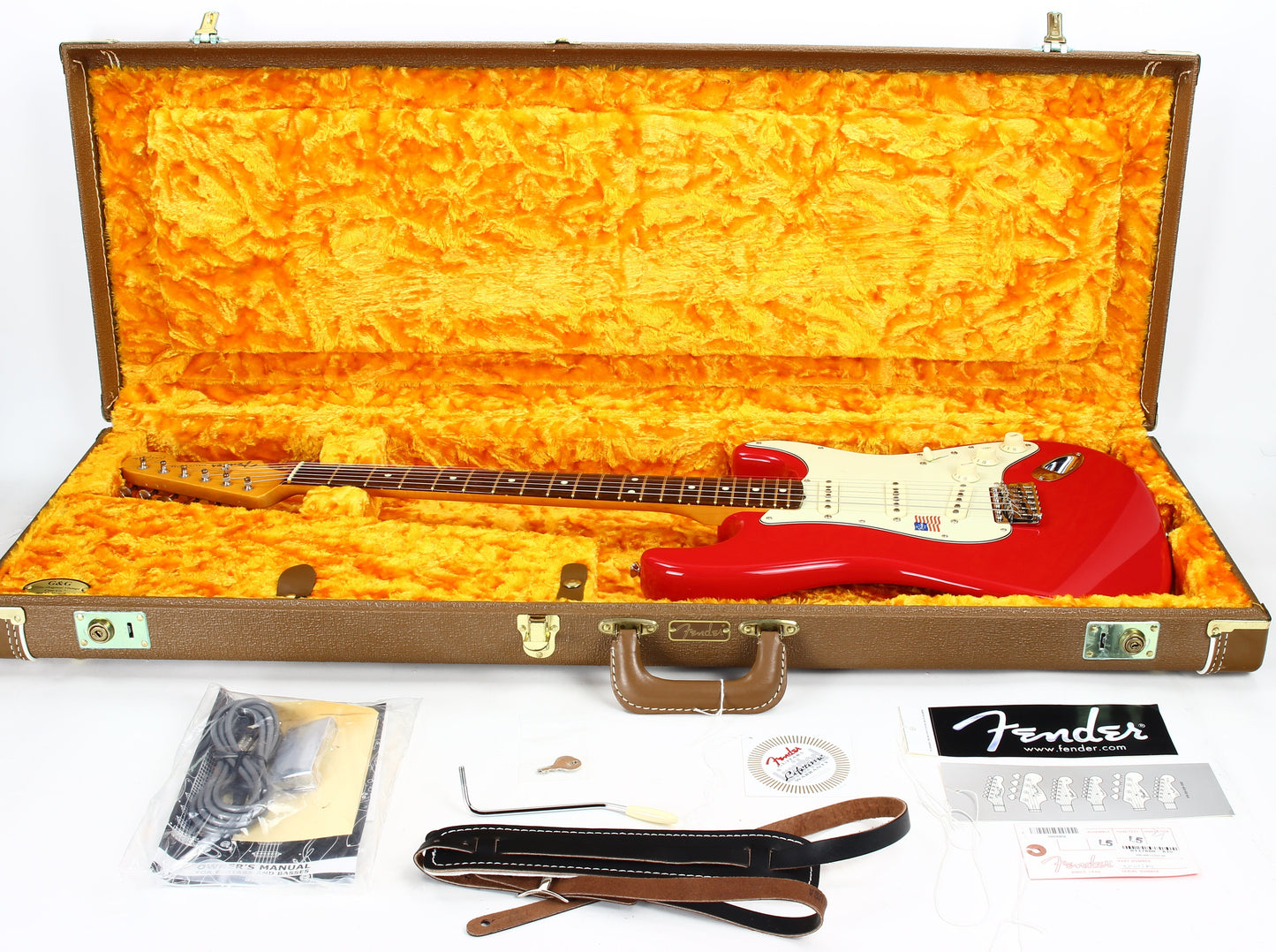 2009 Fender Mark Knopfler Artist Series Signature Stratocaster American Vintage USA - Ash Body, Hot Rod Red, '62 Strat
