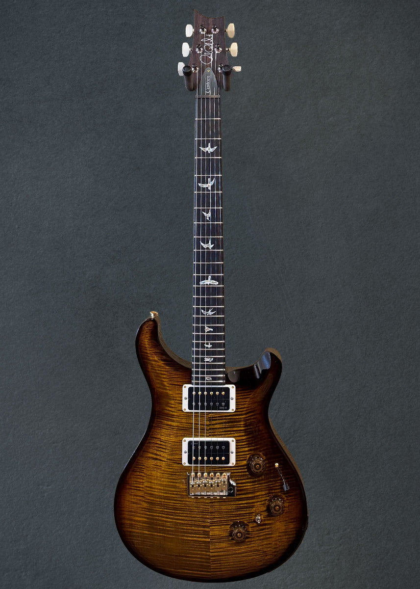 Custom 24 Piezo 10 Top - Black Gold Wraparound Burst