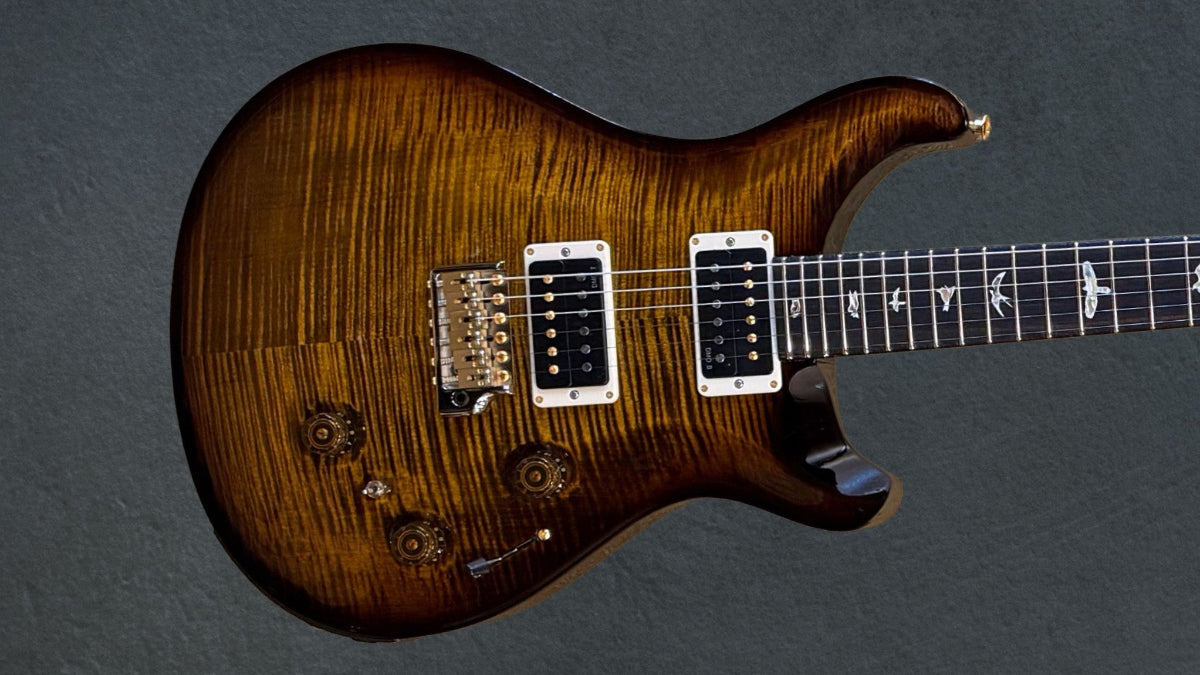 Custom 24 Piezo 10 Top - Black Gold Wraparound Burst
