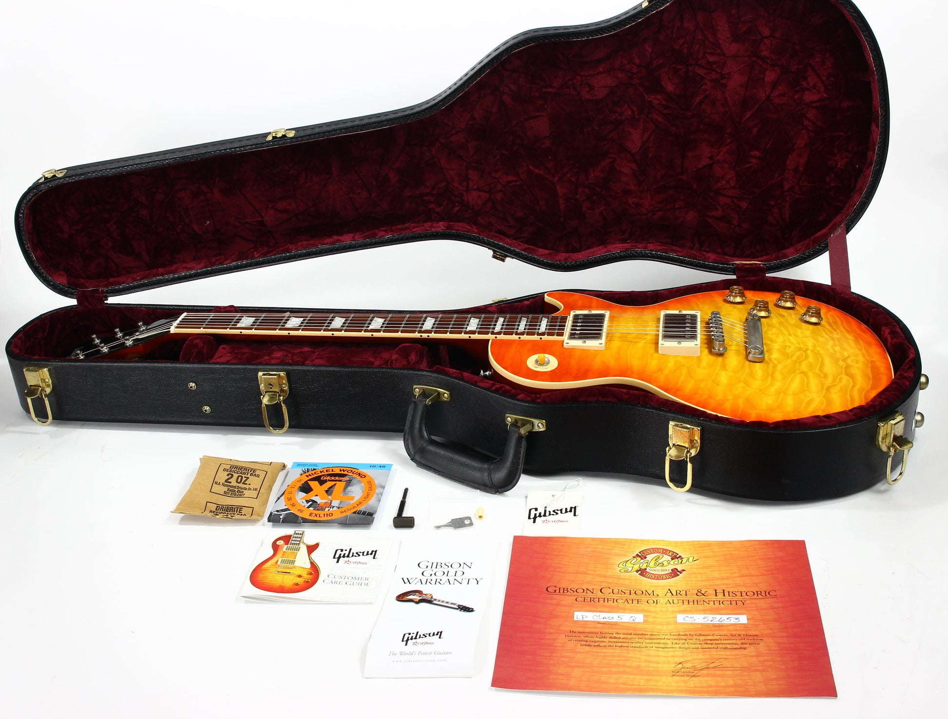 KILLER QUILT TOP! 2005 Gibson Custom Shop Class 5 Les Paul -- Tangerine Burst 1960 R0 60 1959 '59 Vibes