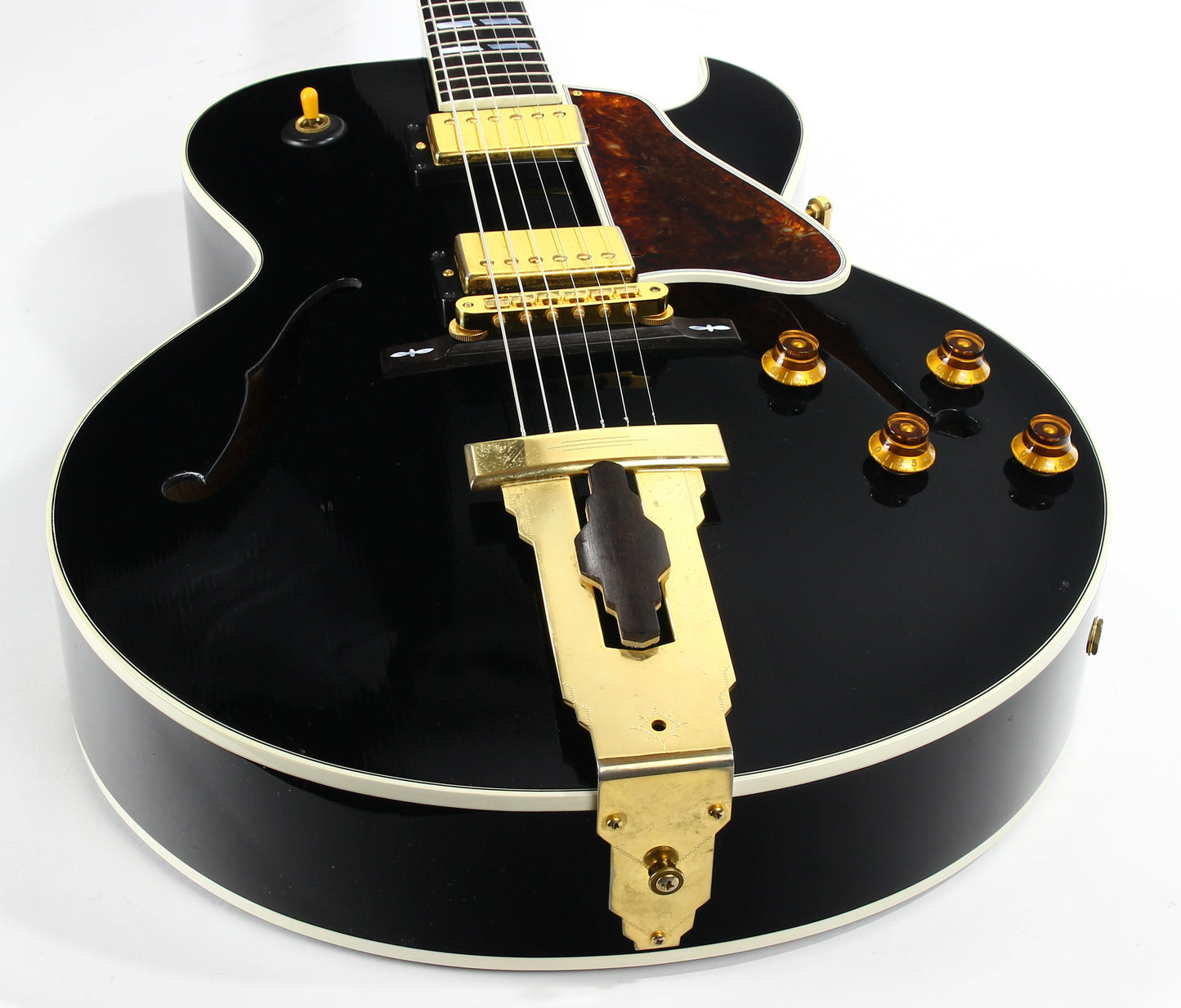 1998 Gibson Custom Shop Historic L-4 CES EBONY BLACK - Solid Spruce Carved Top, ES-175 L4 CES L5