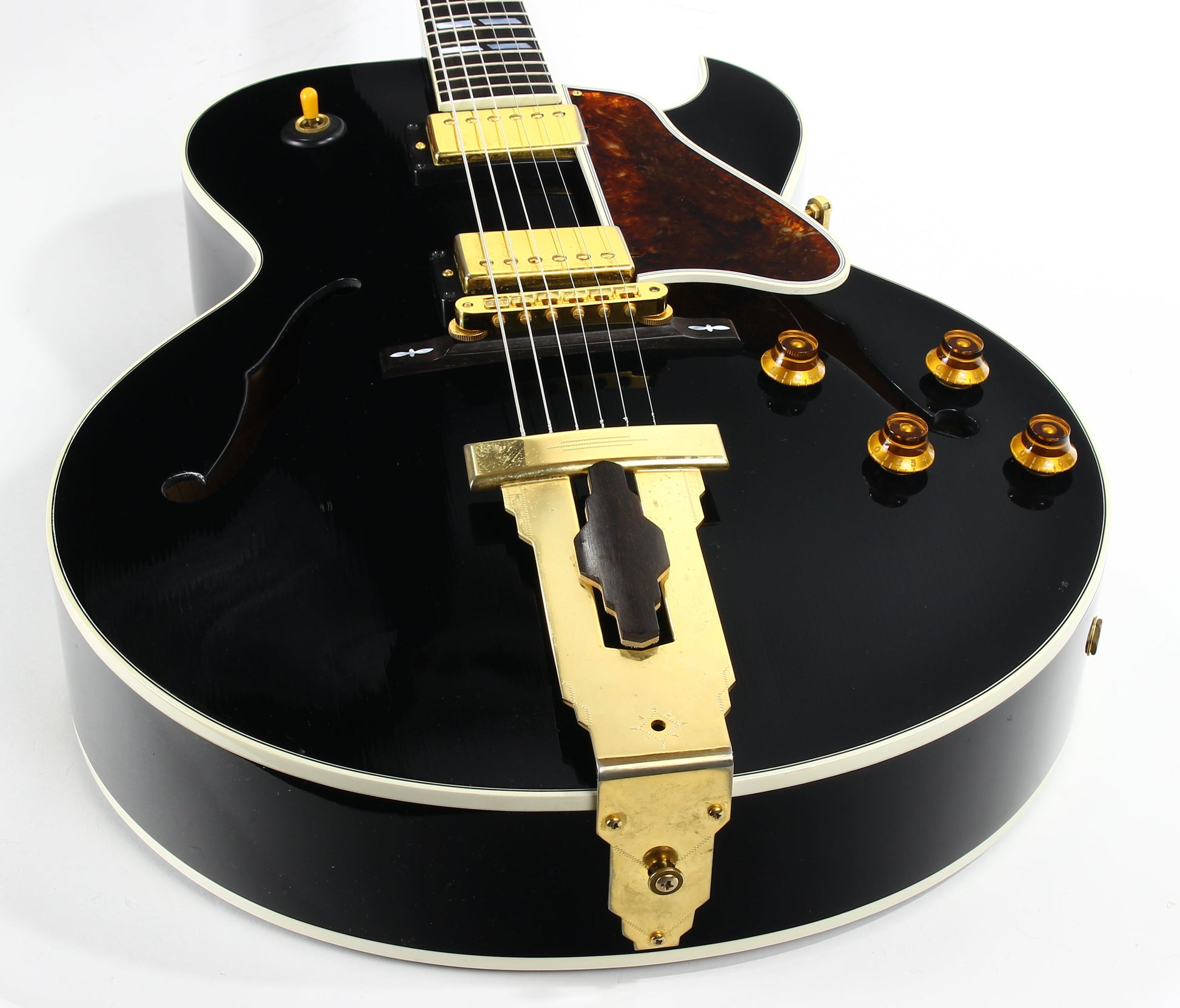 1998 Gibson Custom Shop Historic L-4 CES EBONY BLACK - Solid Spruce Carved Top, ES-175 L4 CES L5