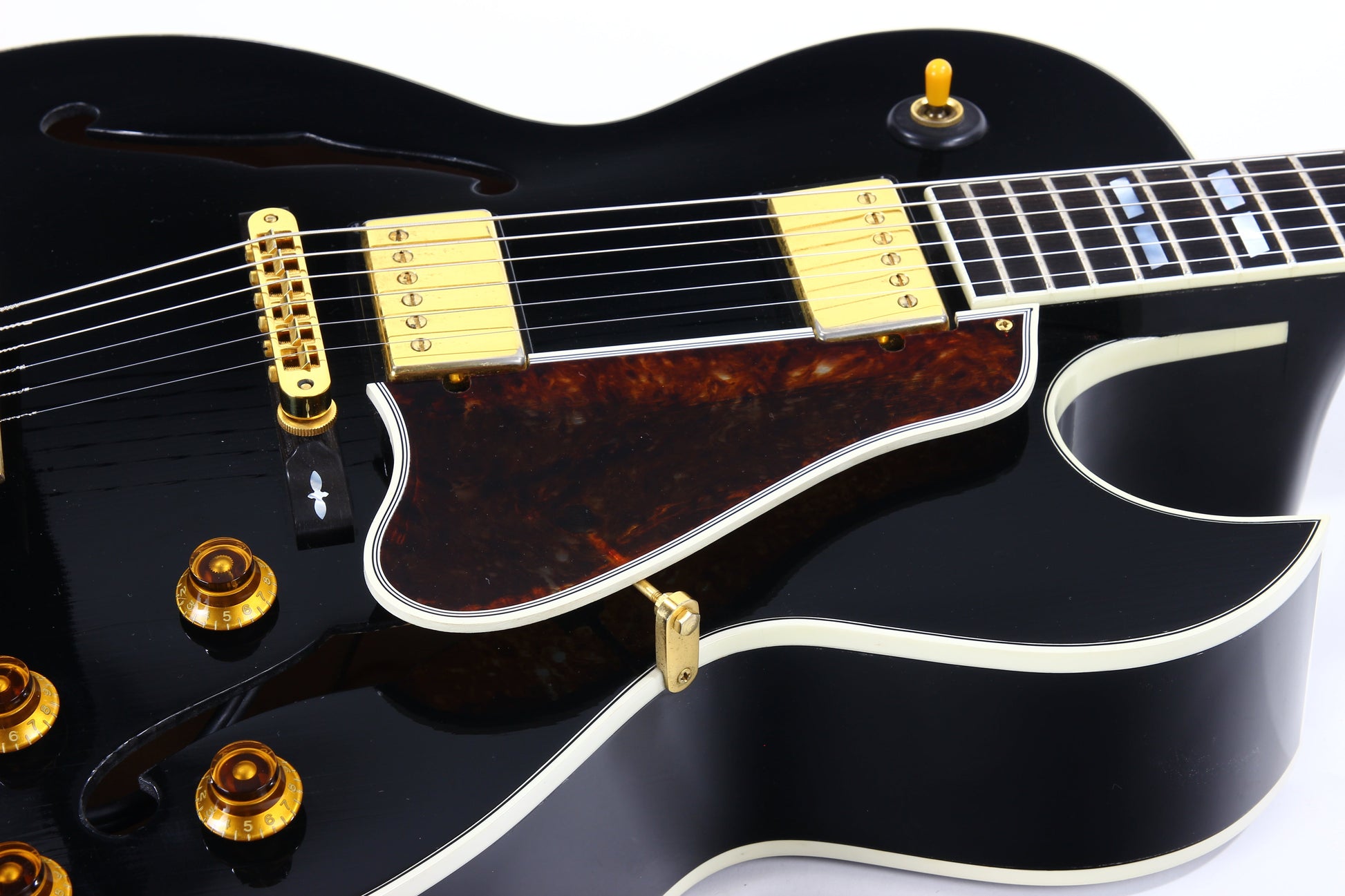 1998 Gibson Custom Shop Historic L-4 CES EBONY BLACK - Solid Spruce Carved Top, ES-175 L4 CES L5