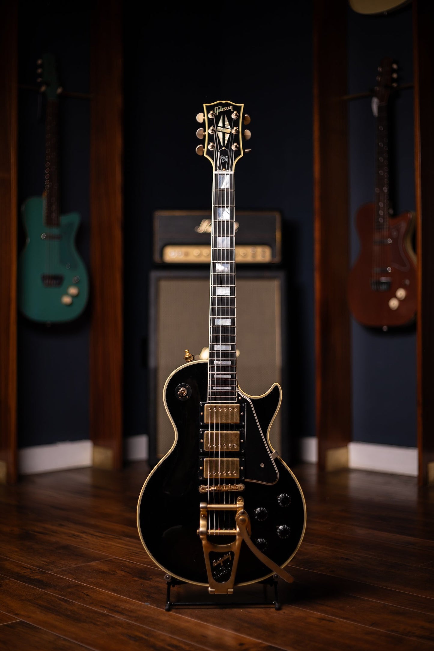 2008 Gibson Custom Shop Jimmy Page Les Paul Custom W/ Bigsby Electric Guitar - Ebony