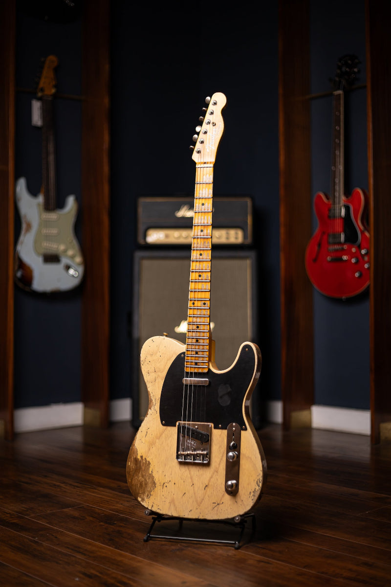Fender Custom Shop '54 Blackguard Telecaster Super Heavy Relic Electric Guitar - Aged Nocaster Blonde
