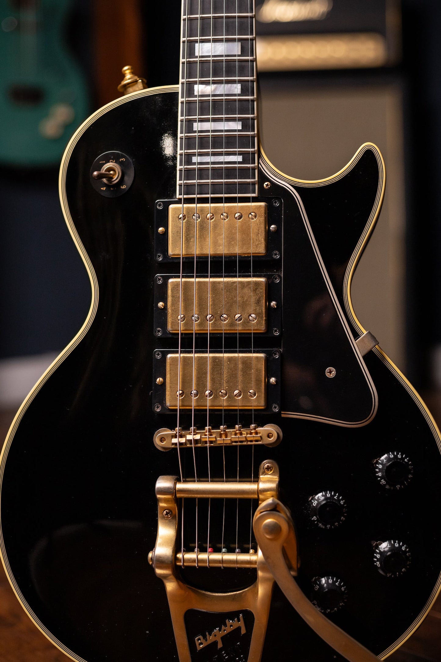 2008 Gibson Custom Shop Jimmy Page Les Paul Custom W/ Bigsby Electric Guitar - Ebony