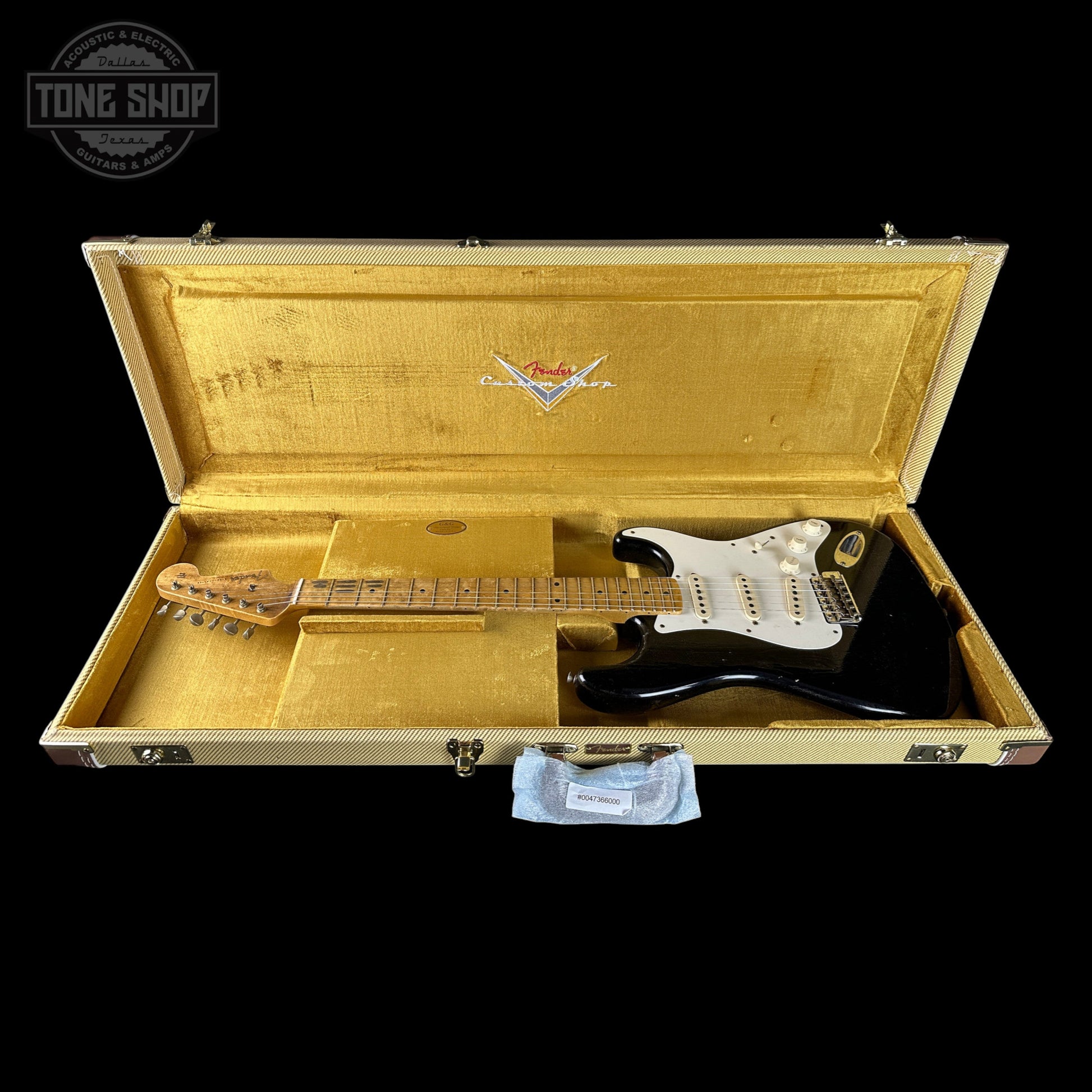 Fender Custom Shop TSG Exclusive ’57 Stratocaster Chambered Black Journeyman Relic w/case CZ589285