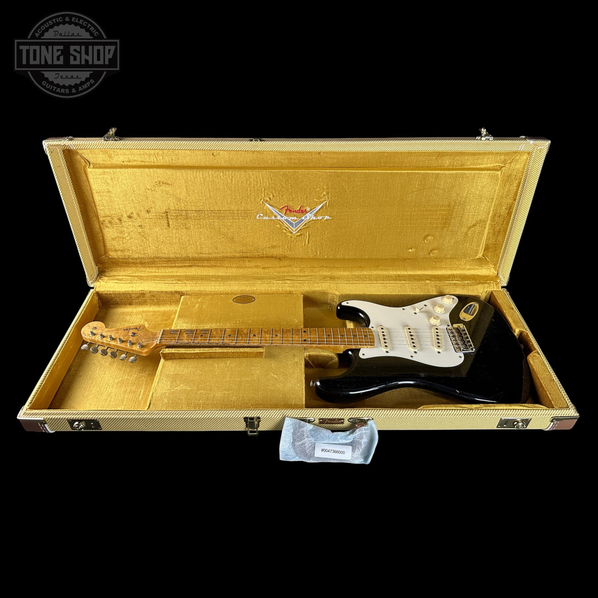 Fender Custom Shop TSG Exclusive ’57 Stratocaster Chambered Black Journeyman Relic w/case CZ589026