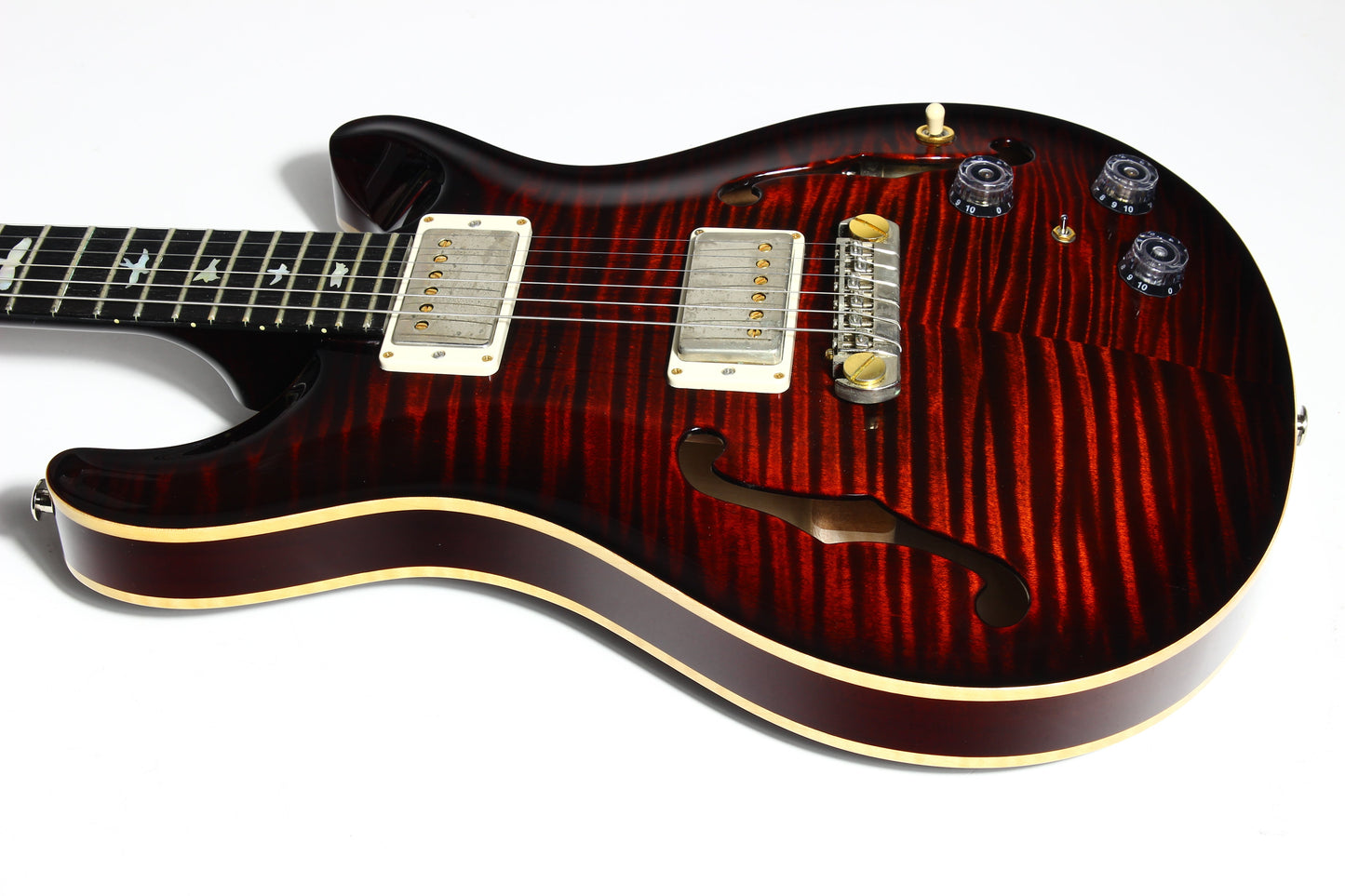 2017 PRS Wood Library Hollowbody II Piezo -- 10 Top, Ebony Board, Flame Maple Neck, ONLY 5.7 LBS!!!