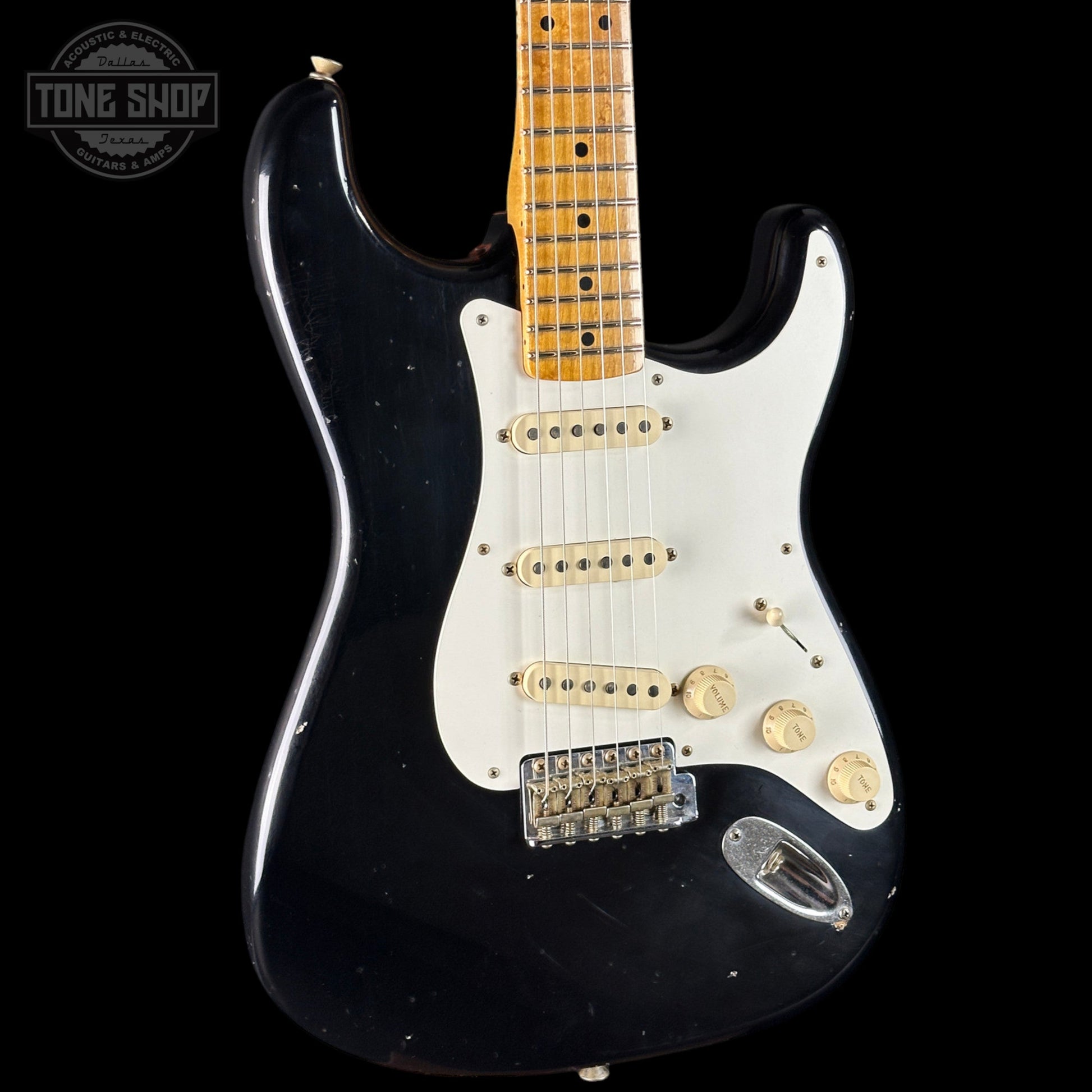 Fender Custom Shop TSG Exclusive ’57 Stratocaster Chambered Black Journeyman Relic w/case CZ589026