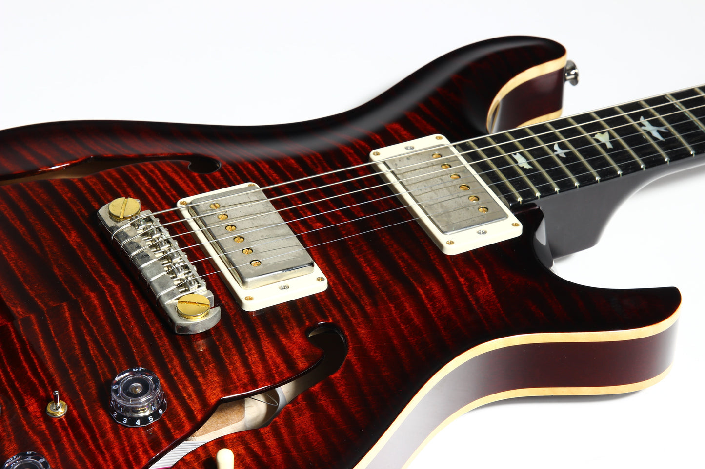 2017 PRS Wood Library Hollowbody II Piezo -- 10 Top, Ebony Board, Flame Maple Neck, ONLY 5.7 LBS!!!