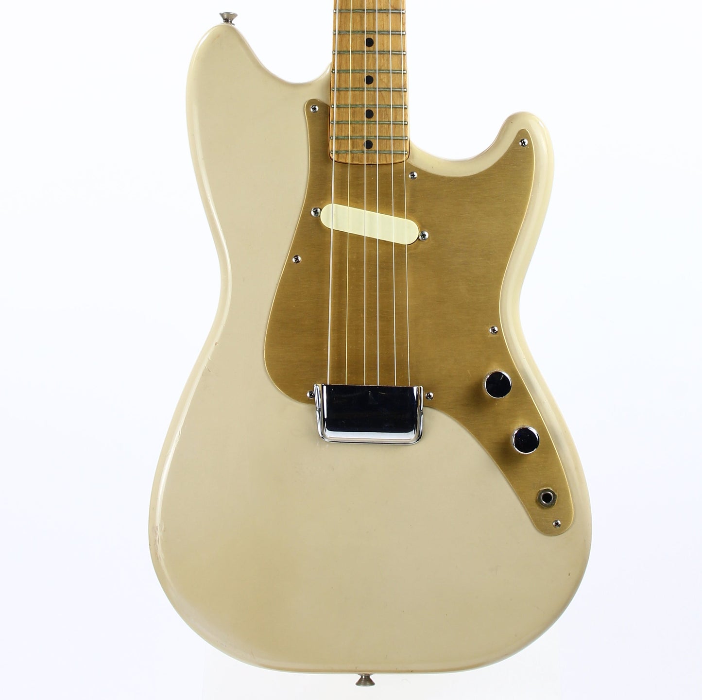 CLEAN 1959 Fender Musicmaster Desert Sand Tan, Gold Anodized Guard - ALL-ORIGINAL, Pre-CBS Vintage, duo sonic