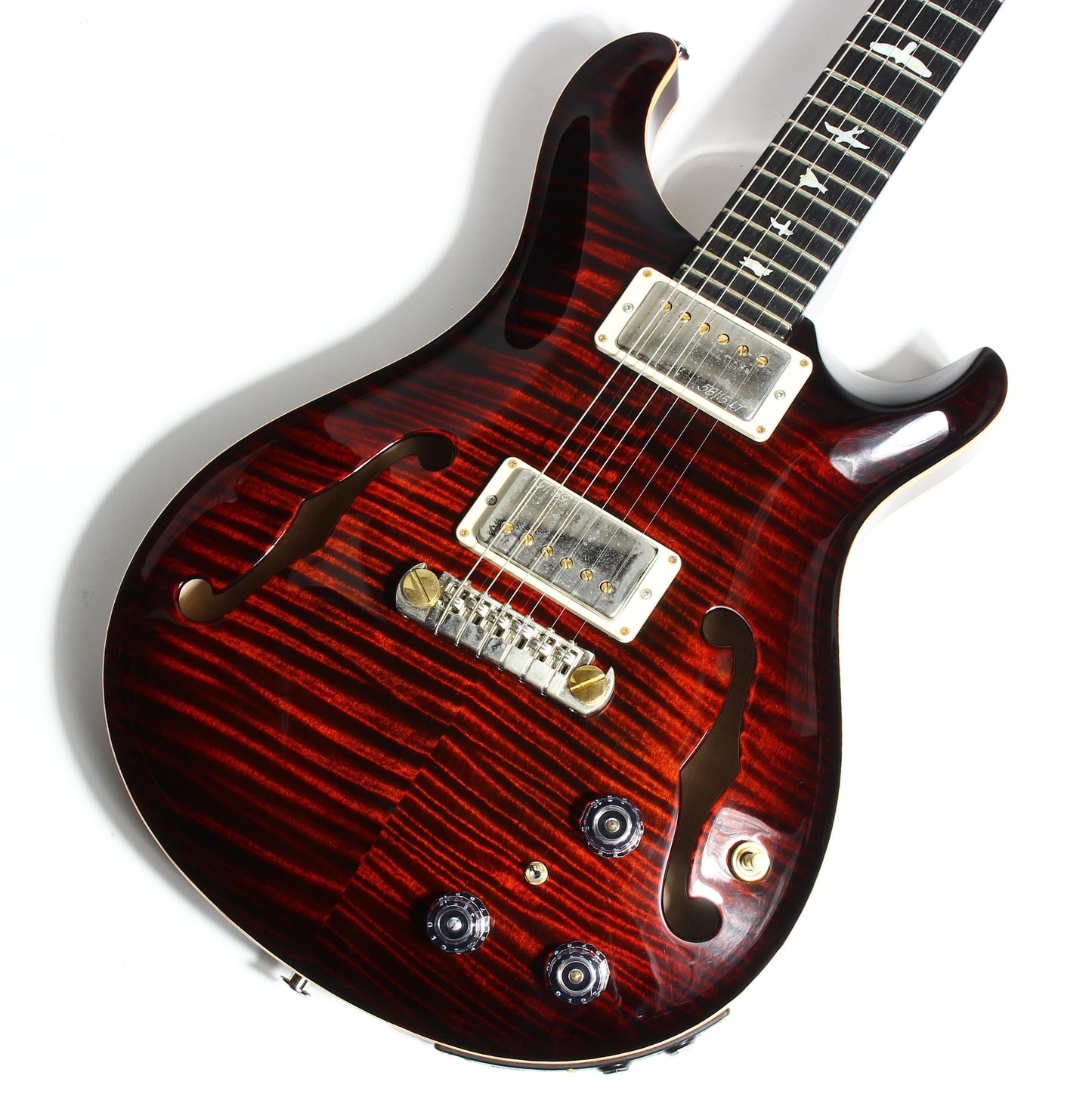 2017 PRS Wood Library Hollowbody II Piezo -- 10 Top, Ebony Board, Flame Maple Neck, ONLY 5.7 LBS!!!