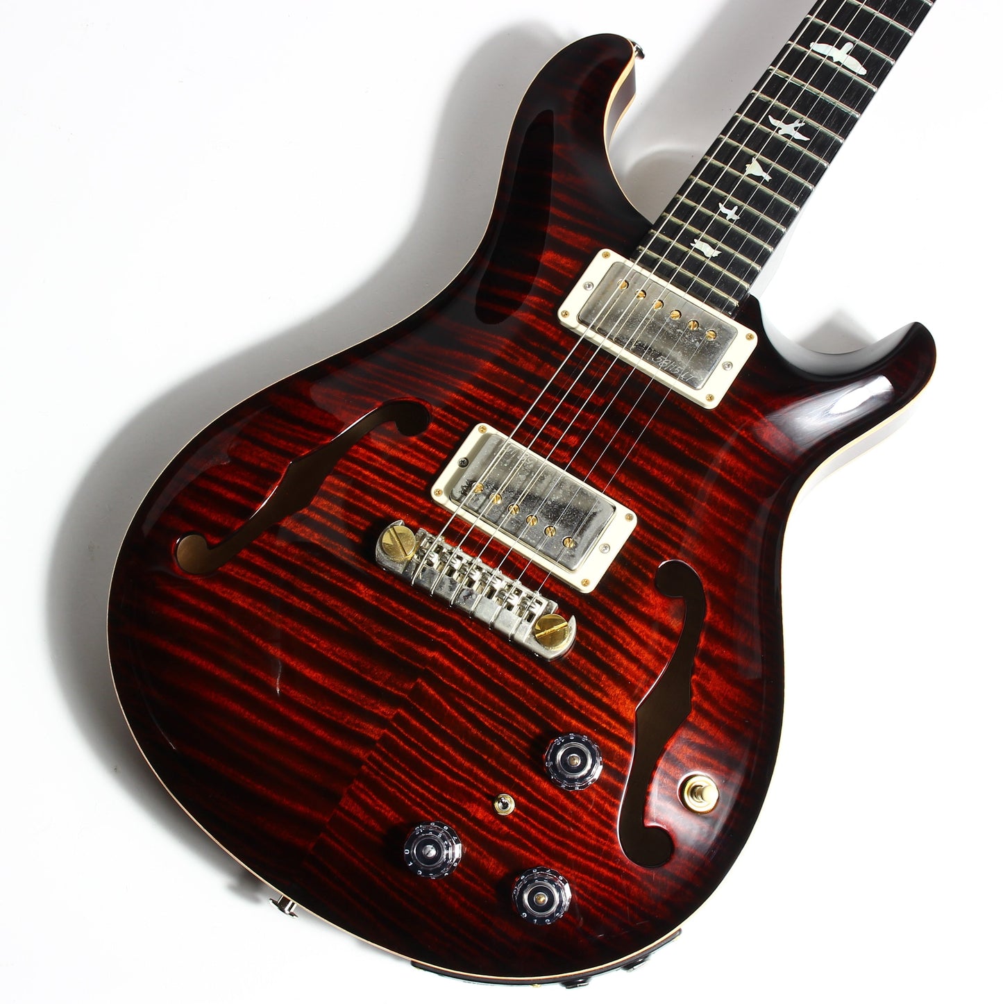 2017 PRS Wood Library Hollowbody II Piezo -- 10 Top, Ebony Board, Flame Maple Neck, ONLY 5.7 LBS!!!