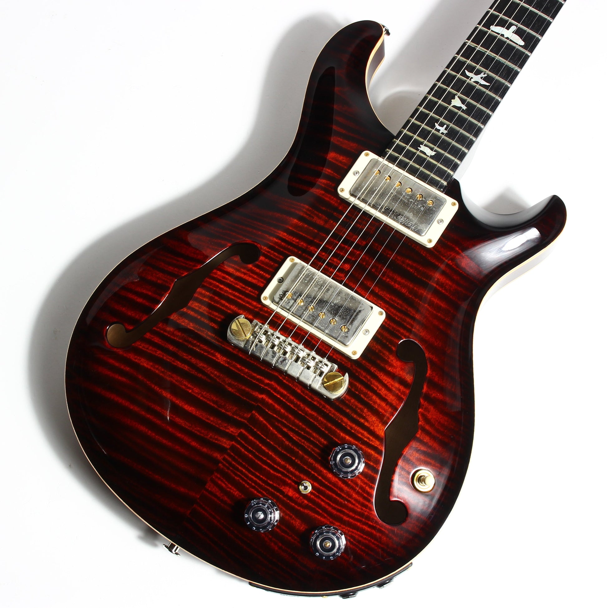 2017 PRS Wood Library Hollowbody II Piezo -- 10 Top, Ebony Board, Flame Maple Neck, ONLY 5.7 LBS!!!