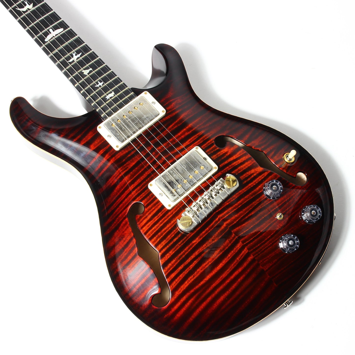 2017 PRS Wood Library Hollowbody II Piezo -- 10 Top, Ebony Board, Flame Maple Neck, ONLY 5.7 LBS!!!