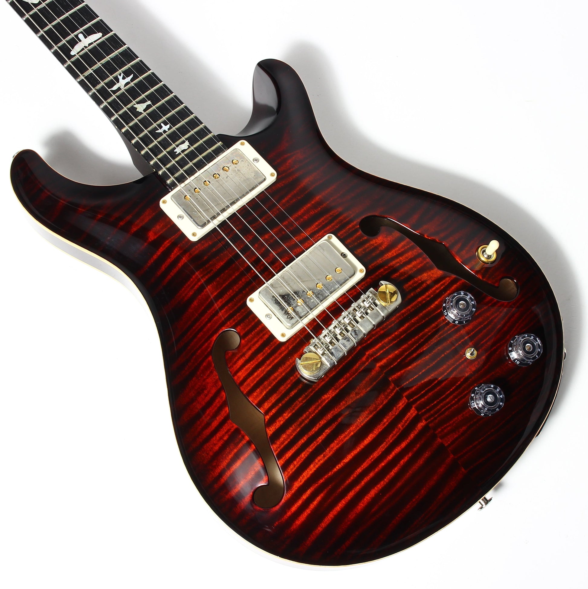 2017 PRS Wood Library Hollowbody II Piezo -- 10 Top, Ebony Board, Flame Maple Neck, ONLY 5.7 LBS!!!